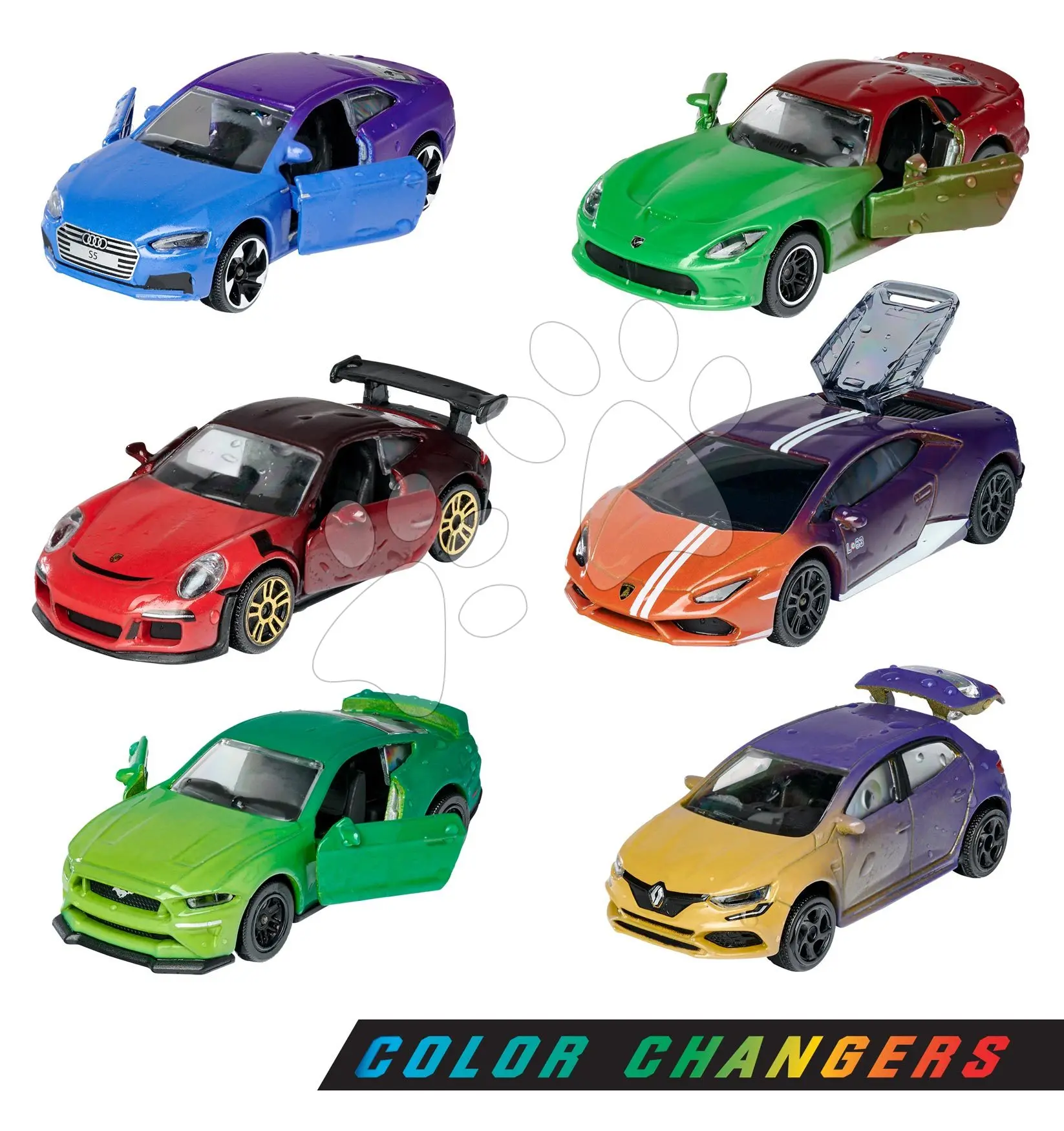 Majorette Color Changers, 6 druhů