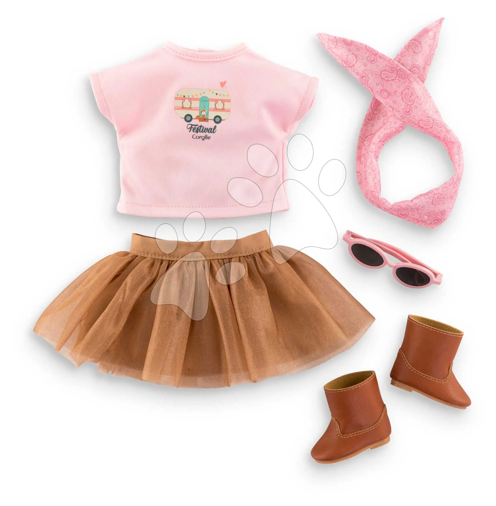 Festivalový outfit pro panenku Festival Set Ma Corolle 5 doplňků pro panenku 36 cm