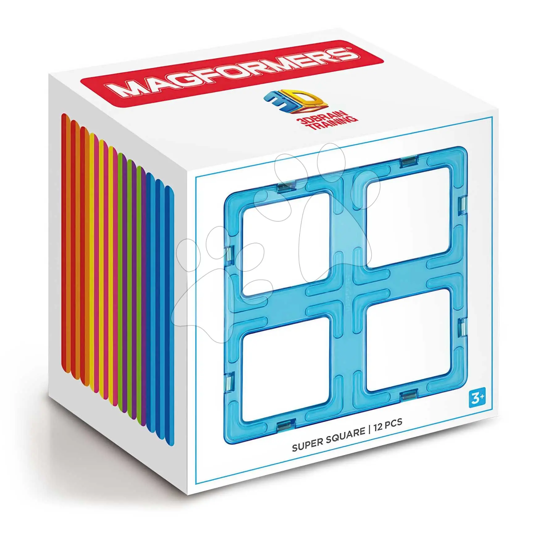 Rozšíření k magnetické stavebnici Super Čtverec Square Set Magformers 12 dílů