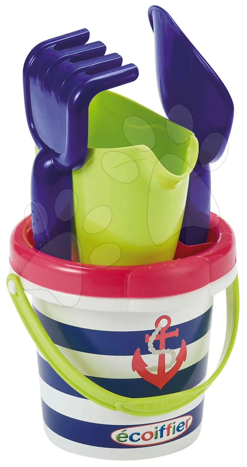 Ecoiffier Kyblíček Holidays s konvičkou a příslušenstvím, 12 cm