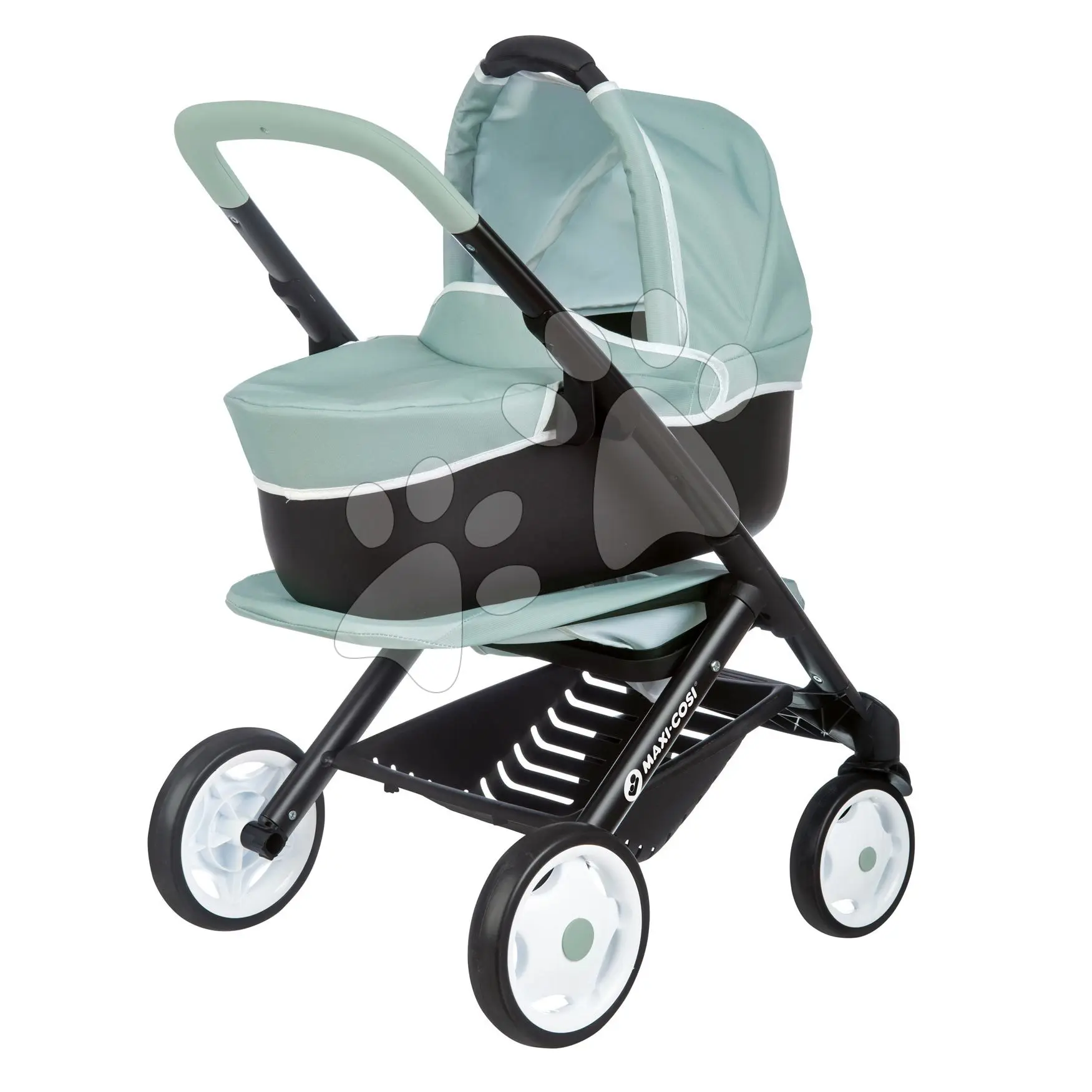Kočárek trojkombinace Maxi Cosi 3in1 Pushchair+Pram Sage Smoby hluboký/sportovní/přenosná postýlka pro 42 cm panenku olivový
