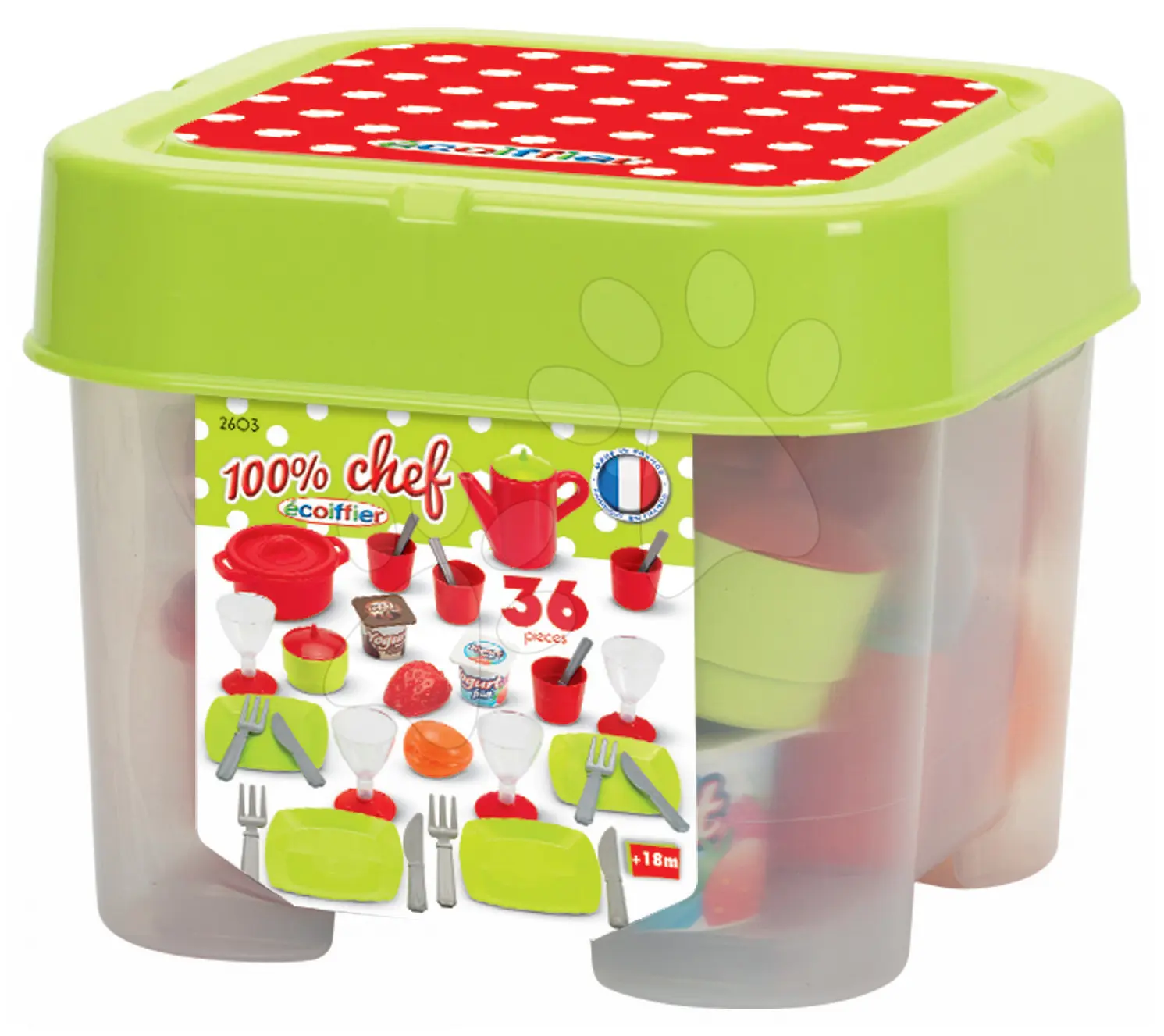 Ecoiffier jídelní set v boxu