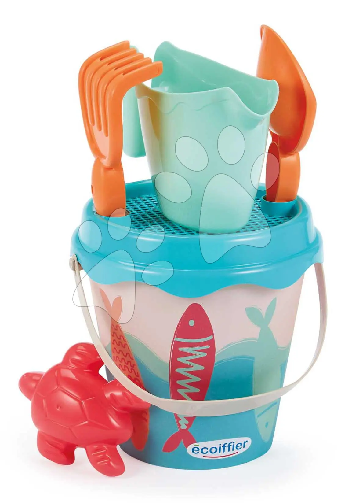Kbelík set Sardine Garnished Bucket Écoiffier 17 cm s konvičkou a bábovičkou od 18 měsíců