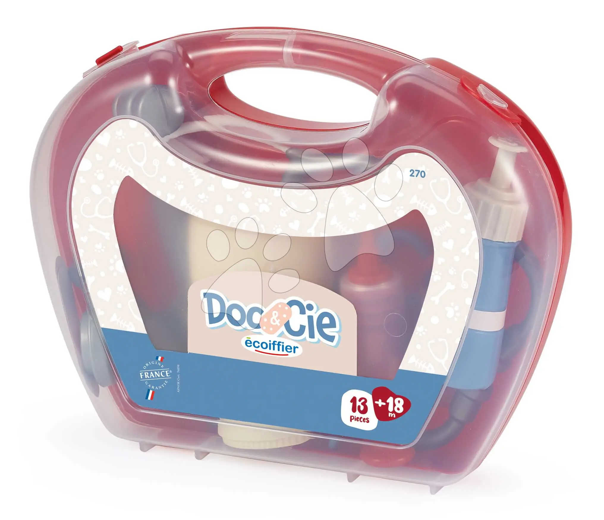 Lékařský kufřík s brýlemi Doctor´s Suitcase Écoiffier 13 doplňků se stetoskopem od 18 měsíců