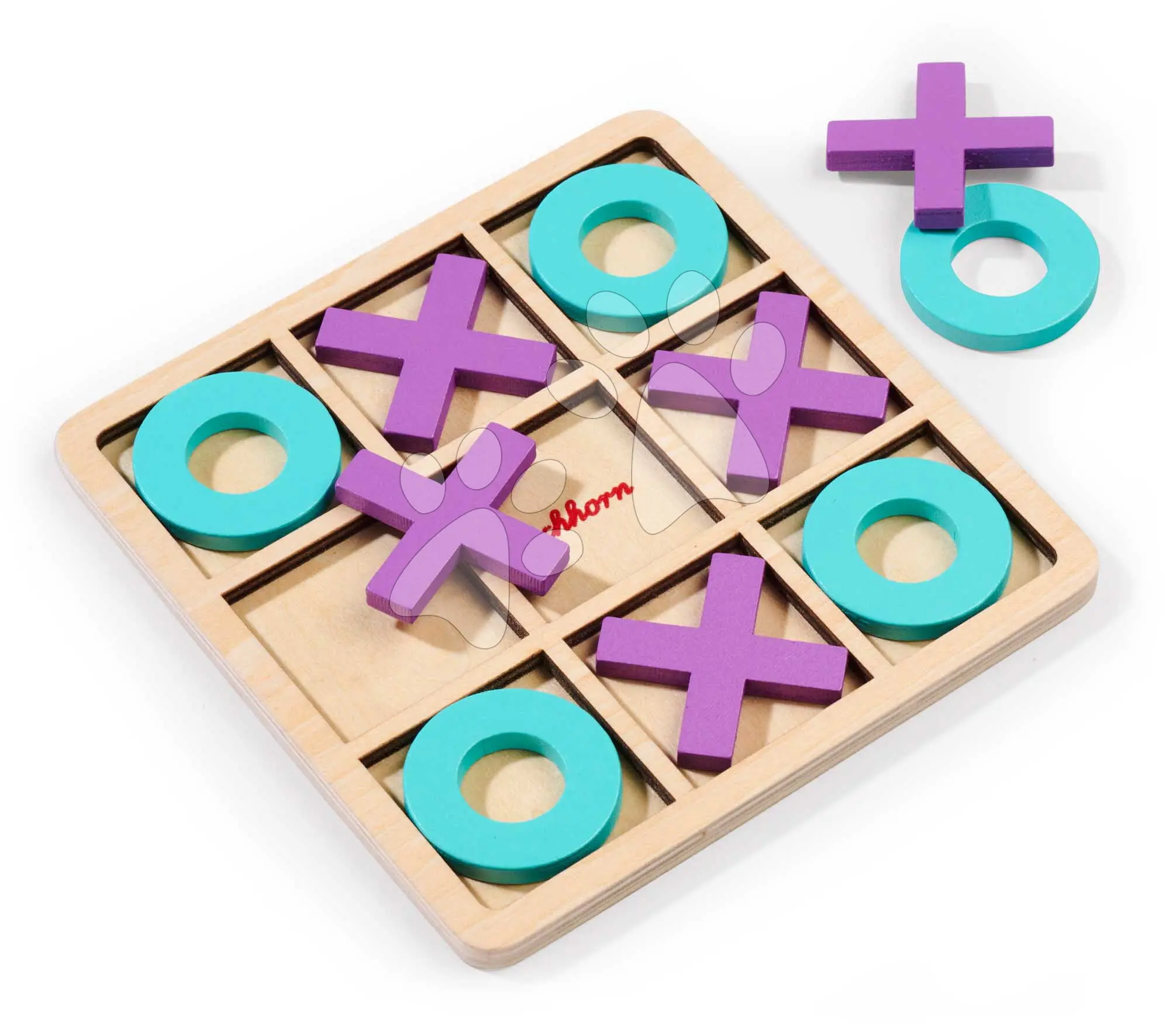 Dřevěná hra Piškvorky Tic Tac Toe Game Eichhorn 11 dílů