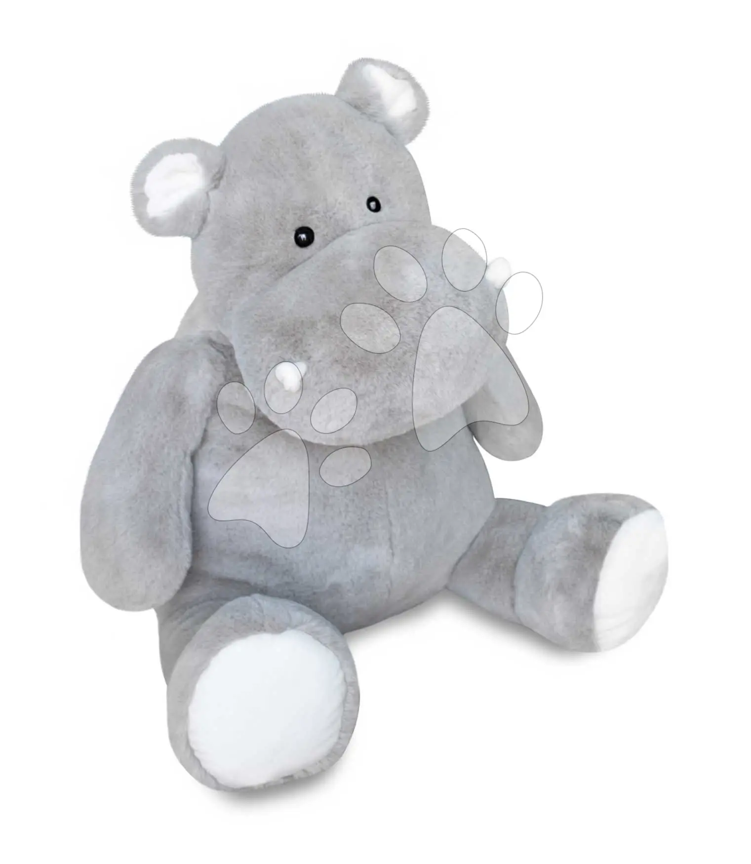 Plyšový hrošík Hippo Histoire d’ Ours šedý 48 cm od 0 měsíců