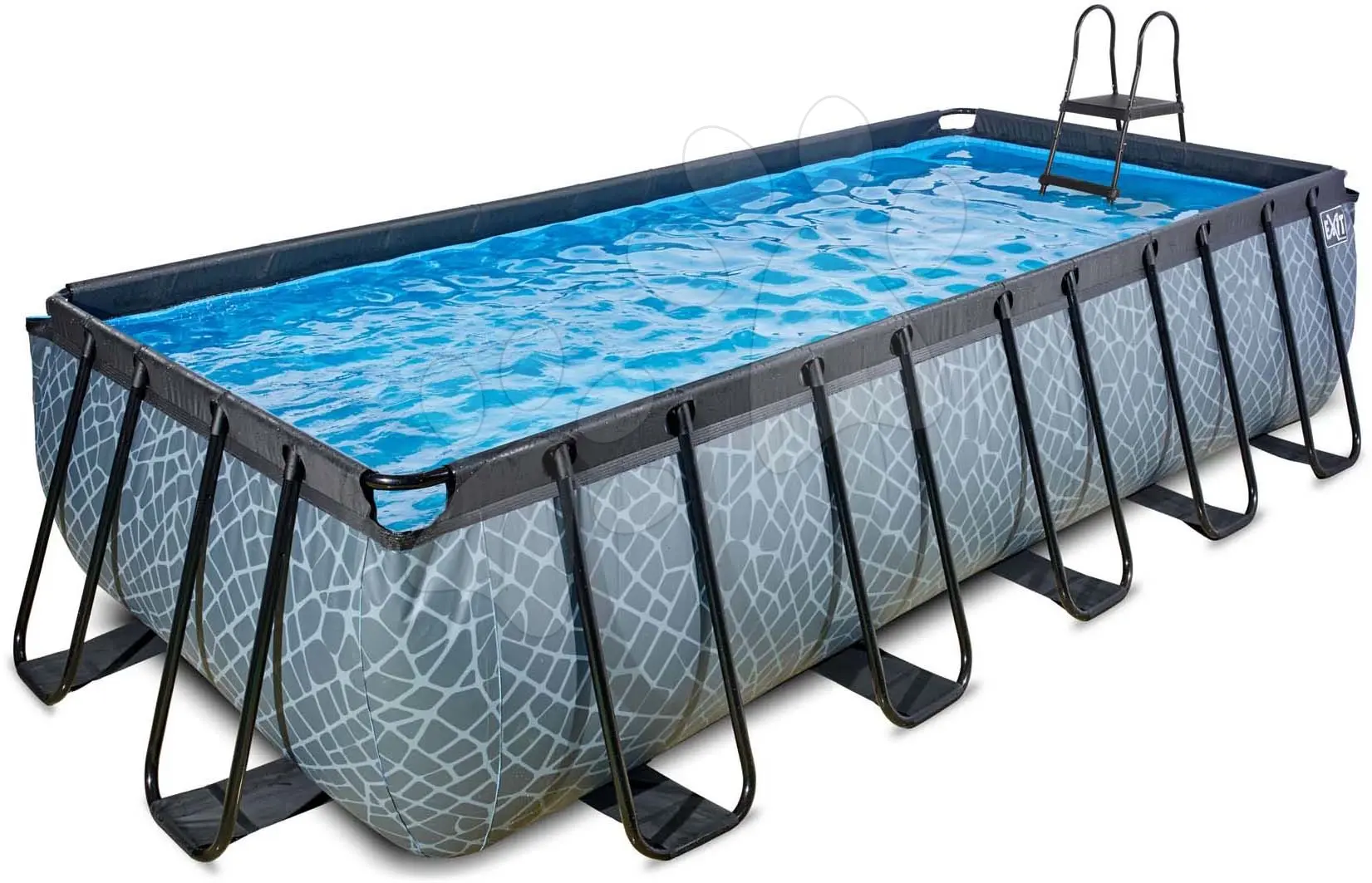 Bazén s filtrací Stone pool Exit Toys ocelová konstrukce 540*250*122 cm šedý od 6 let
