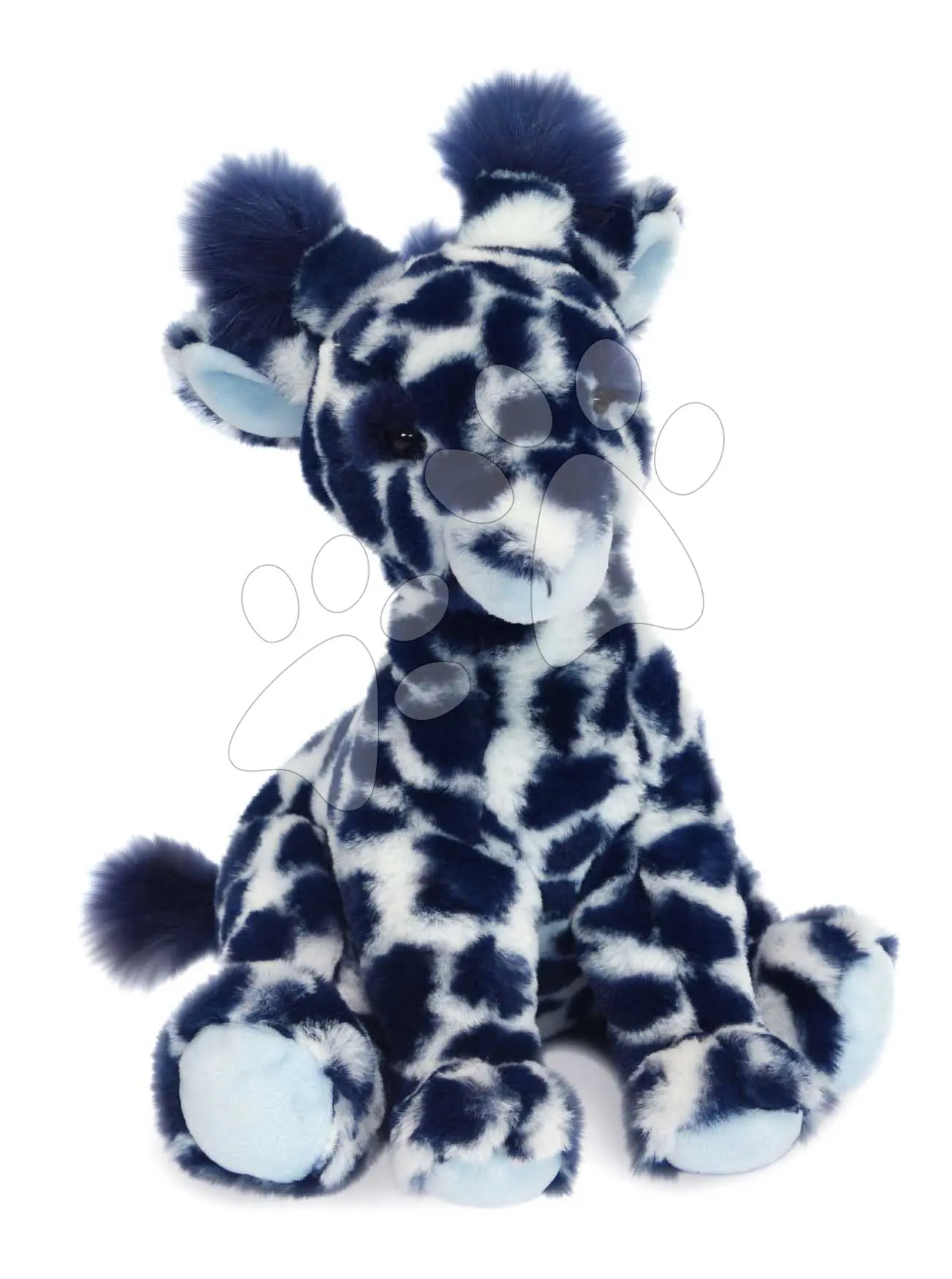 Plyšová žirafa Lisi the Blue Giraffe Histoire d’ Ours v dárkovém balení modrá 30 cm od 0 měsíců