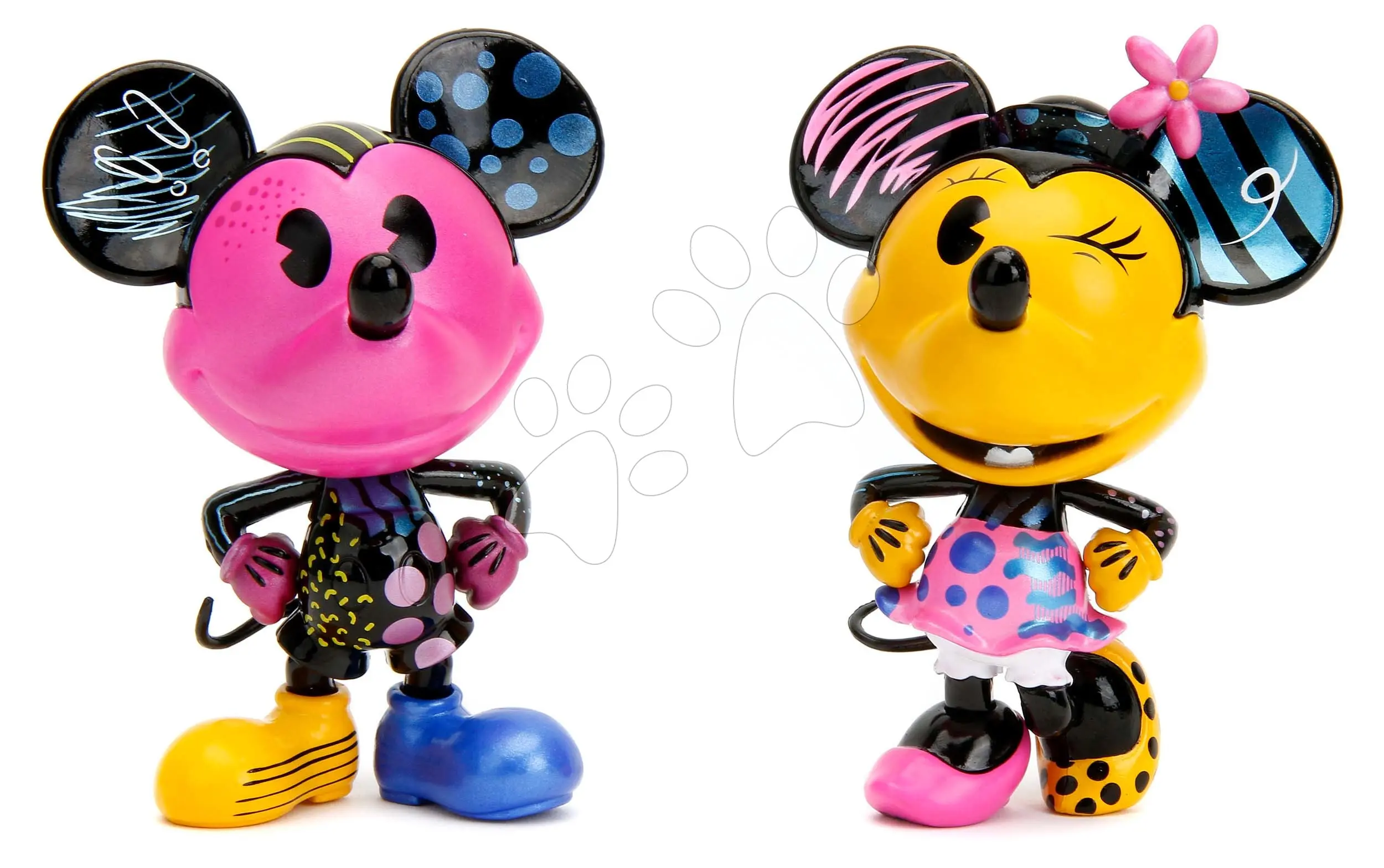 Figurky sběratelské Mickey a Minnie Designer Jada kovové 2 kusy výška 10 cm