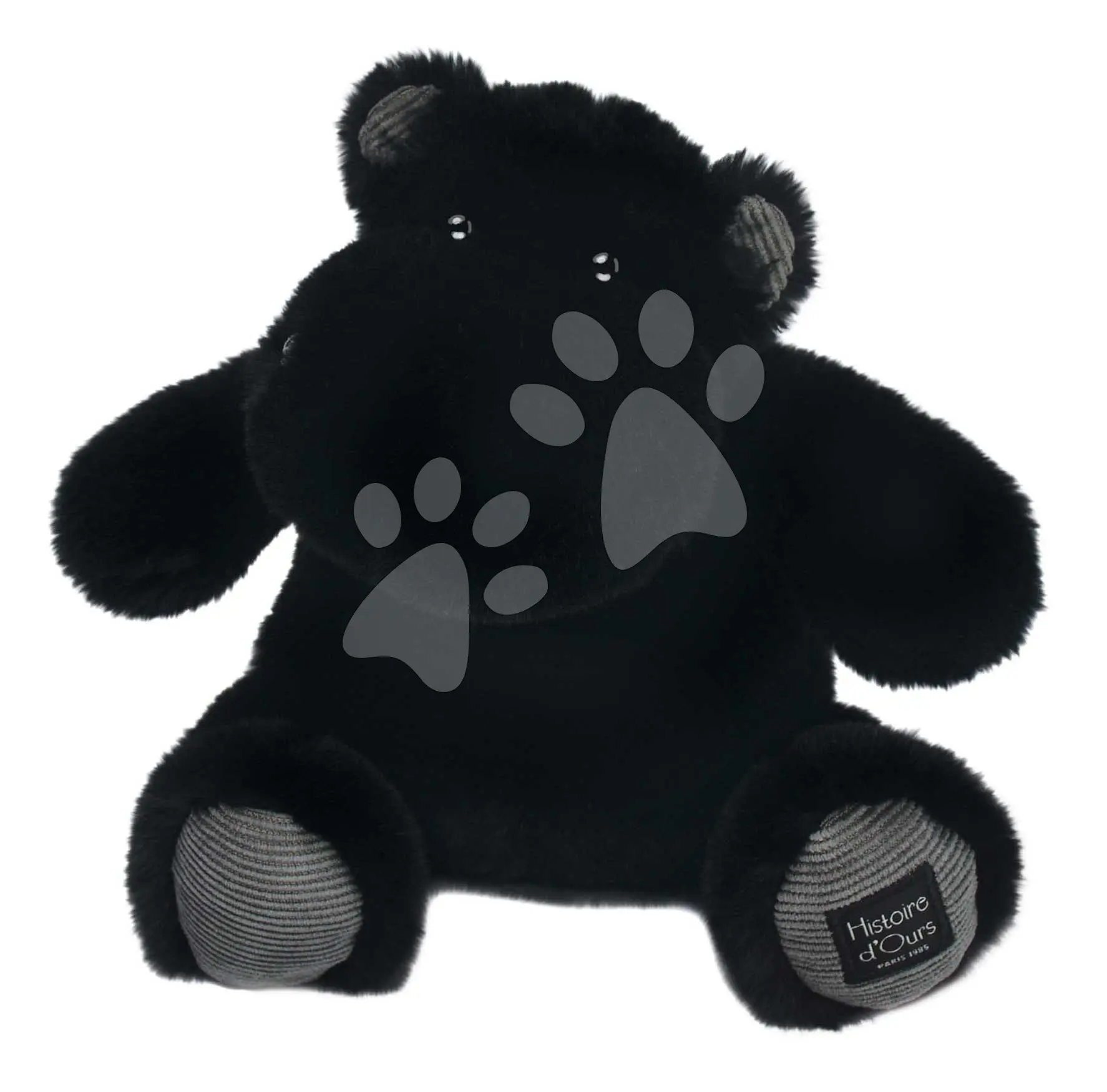 Plyšový hrošík Hip'Star Histoire d’ Ours černý 25 cm od 0 měsíců