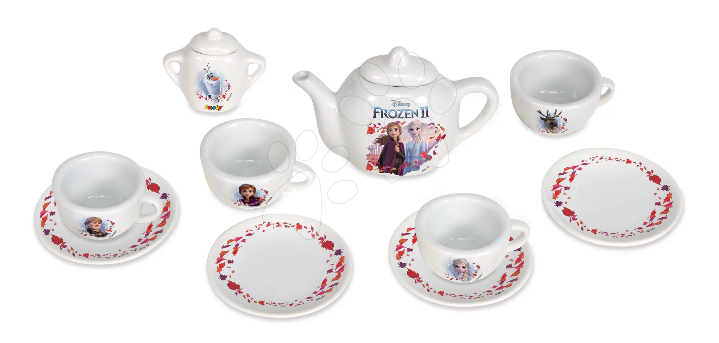 Porcelánová čajová souprava Frozen 2 Disney Smoby 12 dílů
