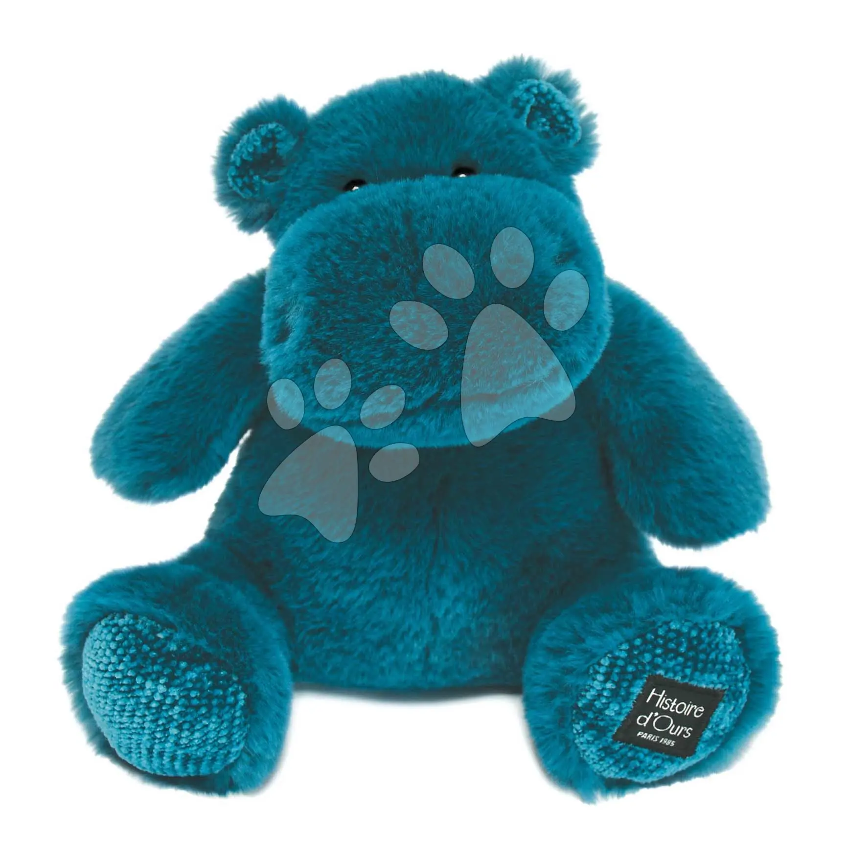 Plyšový hrošík Hippo Anthracite Grey Histoire d’Ours tmavomodrý antracitový 40 cm od 0 měs
