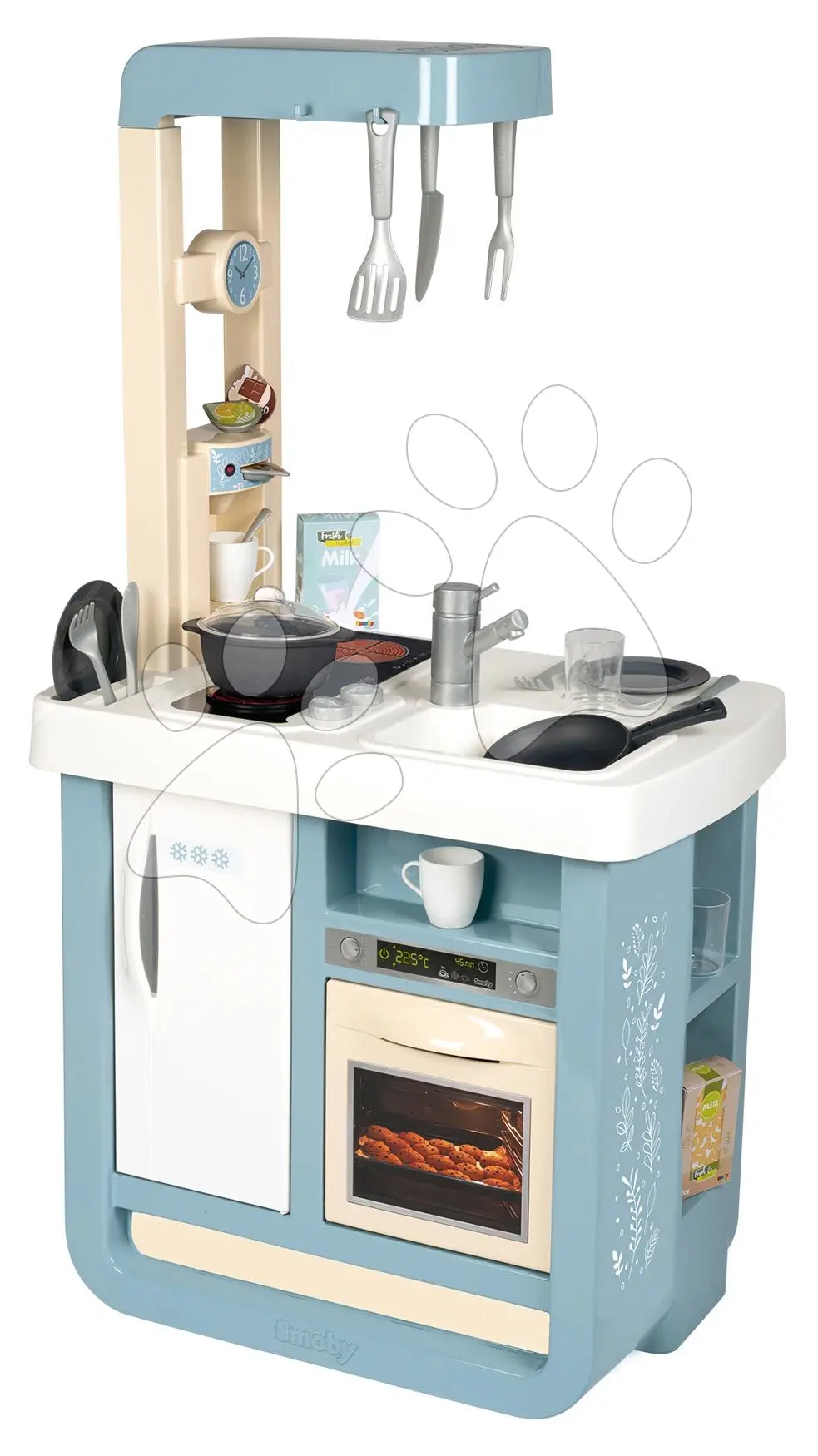 Smoby Bon Appetit Kitchen Grey s rúrou na pečenie a chladnička s 23 doplnkami