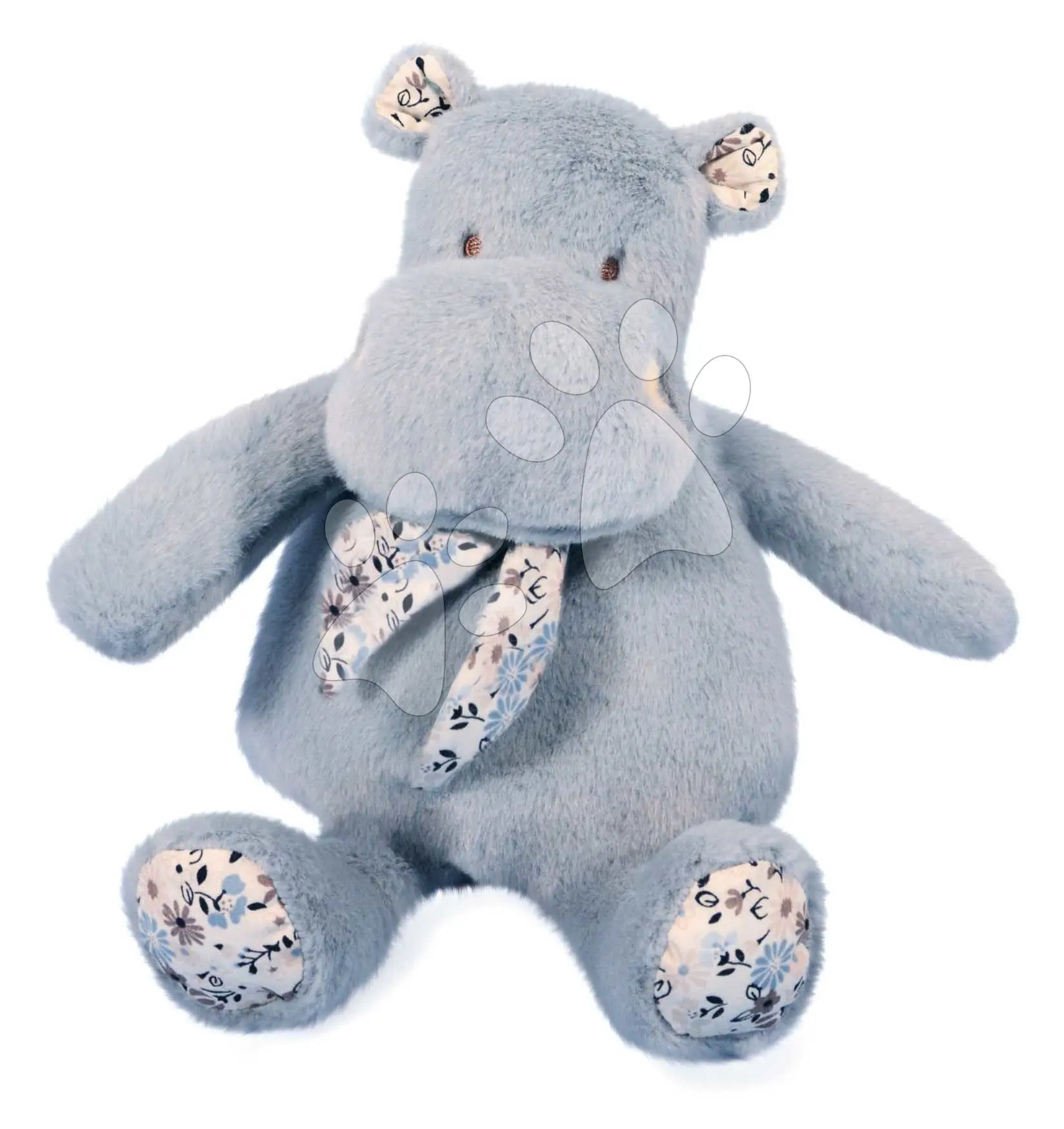 Plyšový hrošík s šátkem Hippo Bandana Soft Blue Histoire d’ Ours modrý 22 cm od 0 měsíců