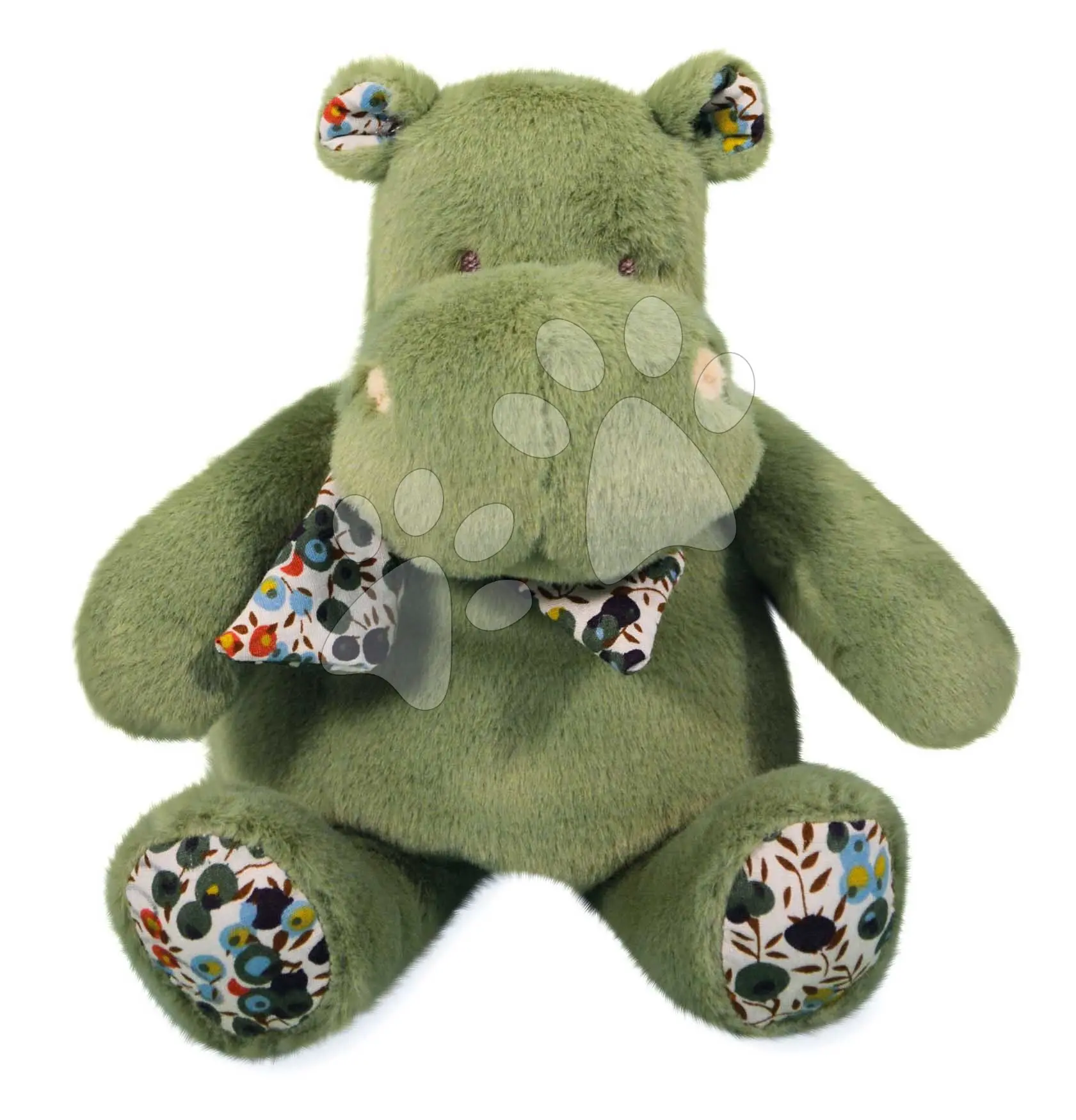 Plyšový hrošík s šátkem Hippo Bandana Almond Green Histoire d’ Ours zelený 22 cm od 0 měsíců