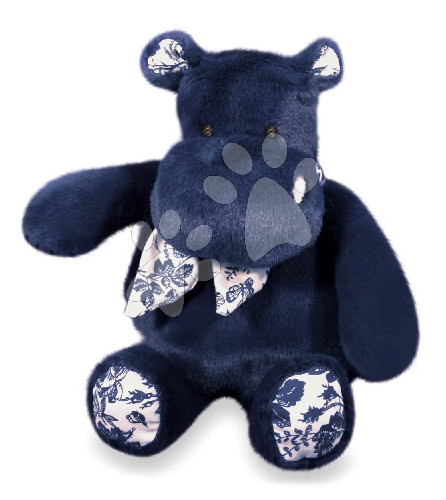 Plyšový hrošík s šátkem Hippo Bandana Nay Blue Histoire d’ Ours modrý 22 cm od 0 měsíců