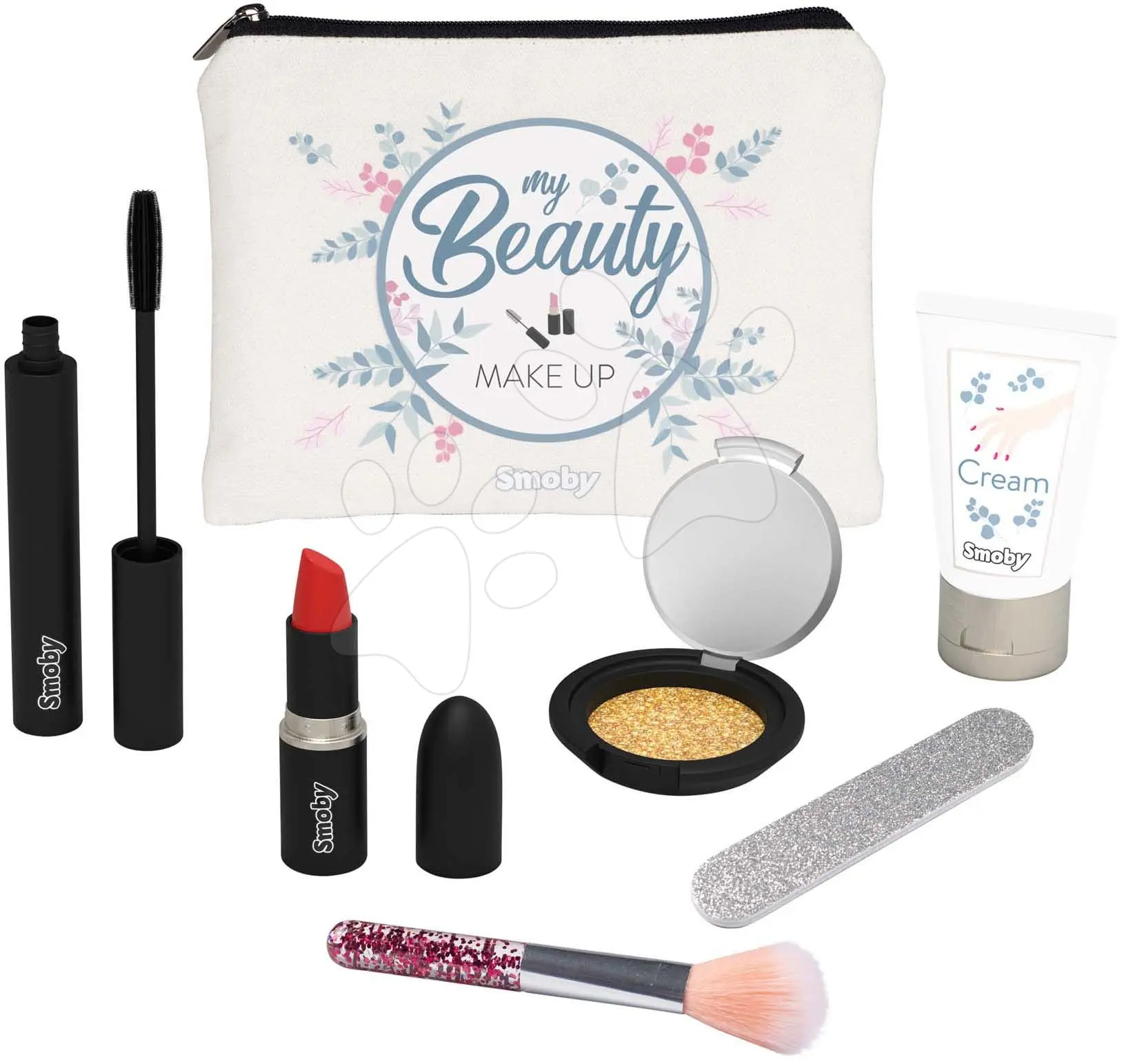 Kosmetická taštička s kosmetikou My Beauty make Up Set Smoby s řasenkou rtěnkou oční stín se štětcem a pilník