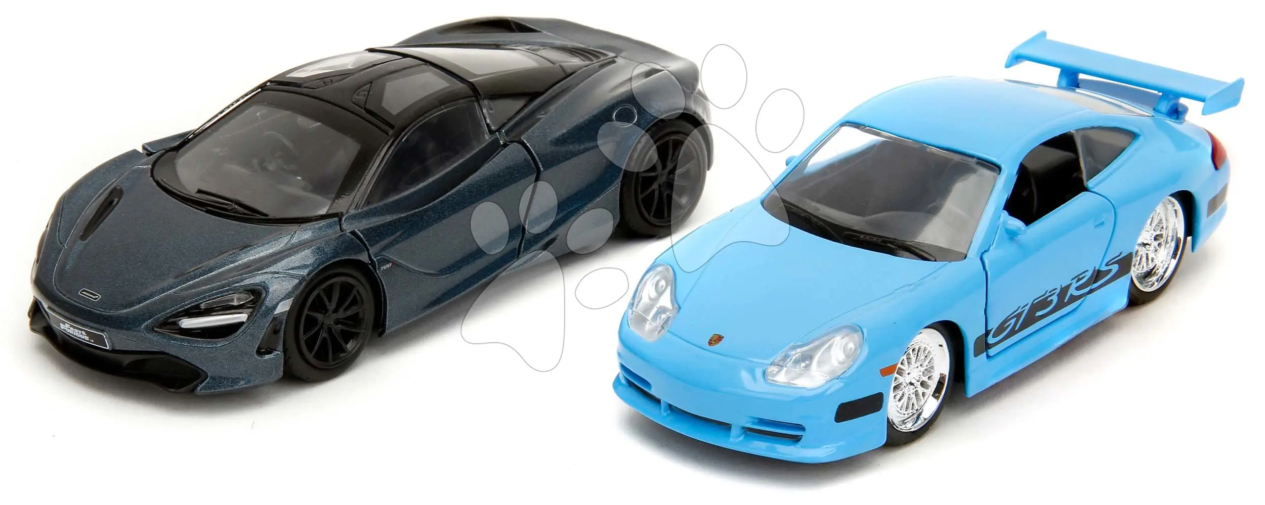 Jada Rychle a zběsile Twin Pack Brianovo Porsche 996 GT3 RS a Shawův McLaren Wave1:2 1:32