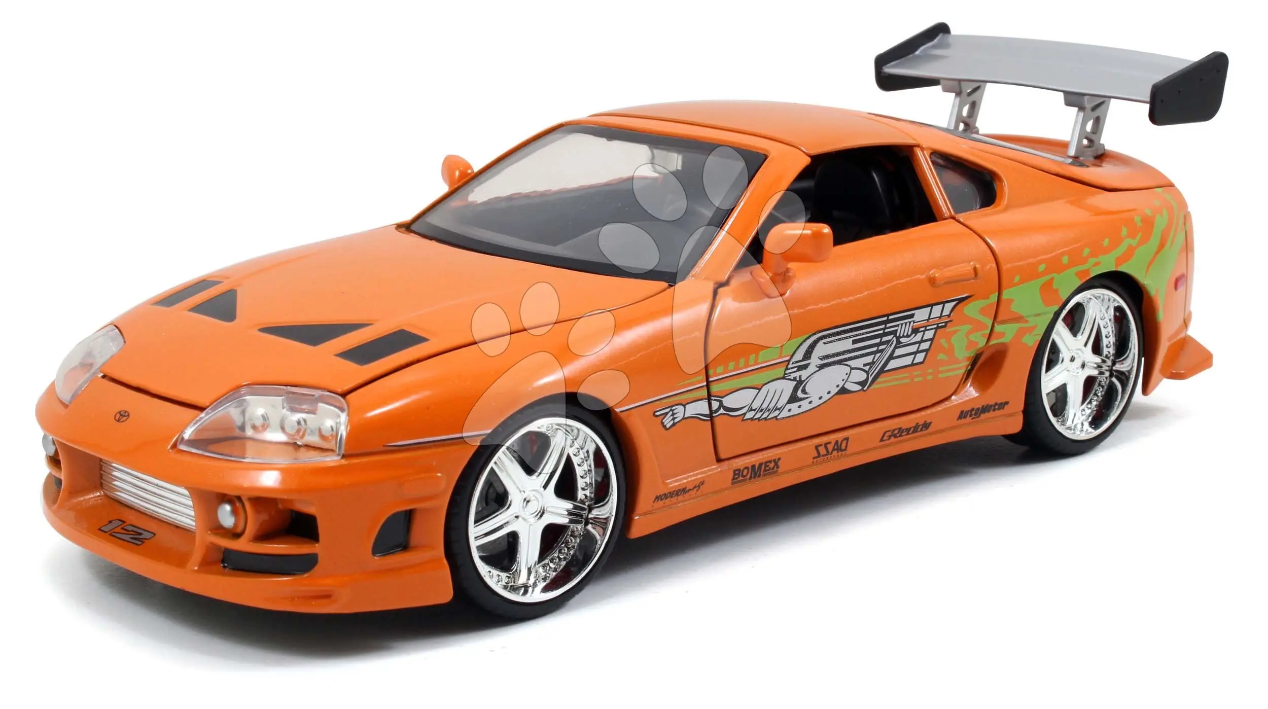 Autíčko Toyota Supra 1995 Fast & Furious Jada kovové s otevíratelnými dveřmi délka 21 cm 1:24