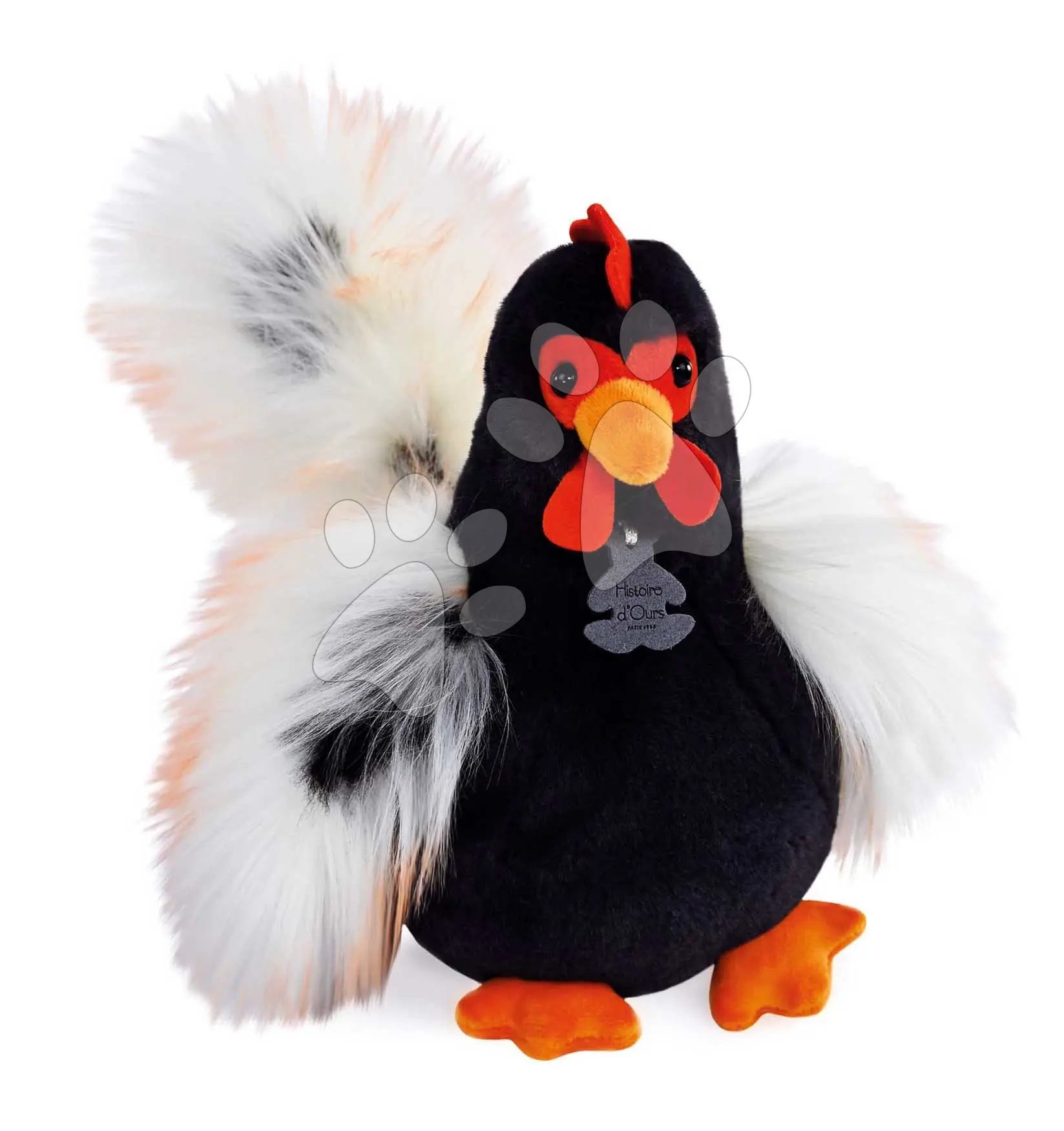 Plyšový kohout Coq Histoire d’ Ours černý 26 cm od 0 měsíců
