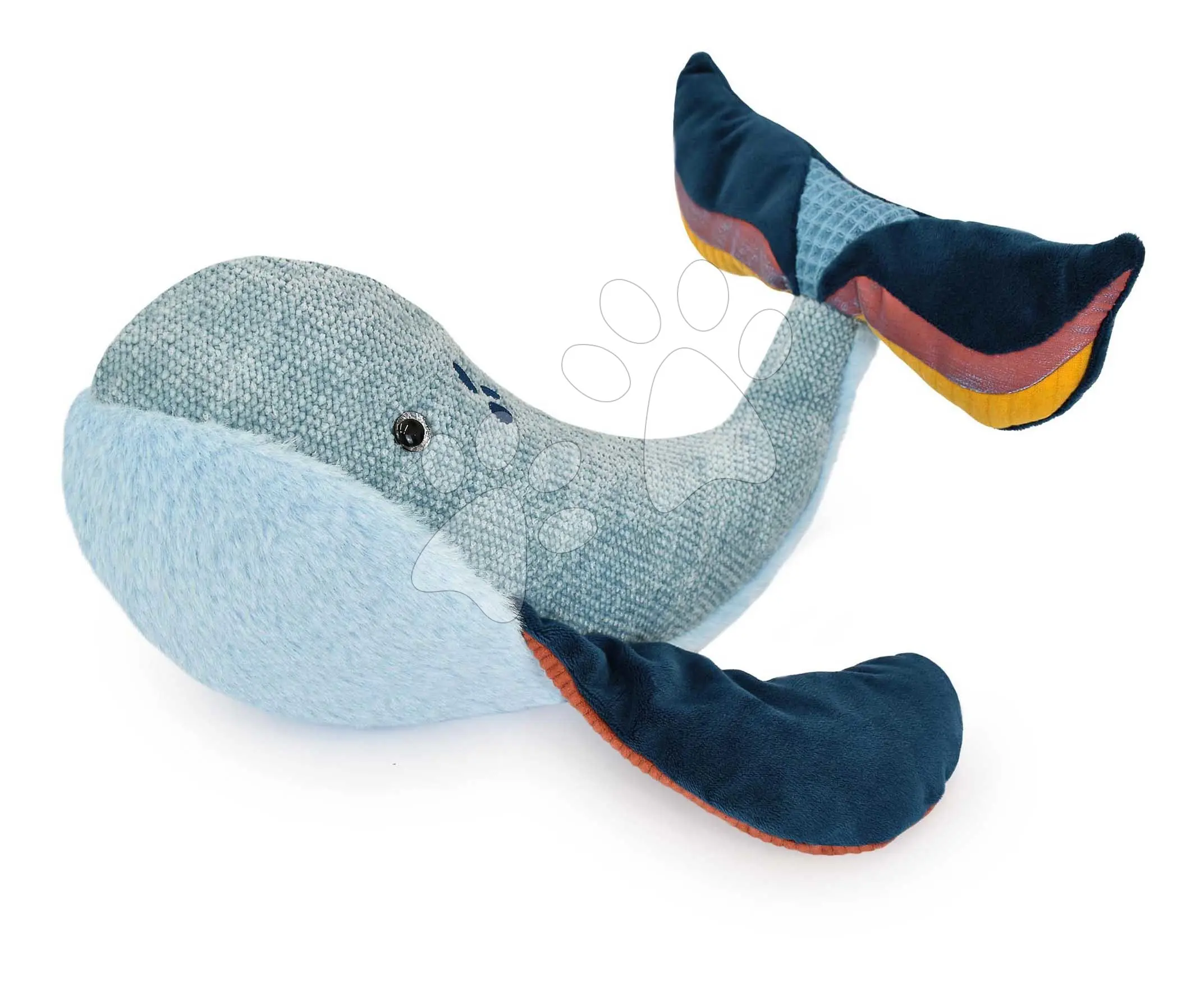 Plyšová velryba Whale Marine Treasure Histoire d’ Ours modrá 30 cm od 0 měsíců