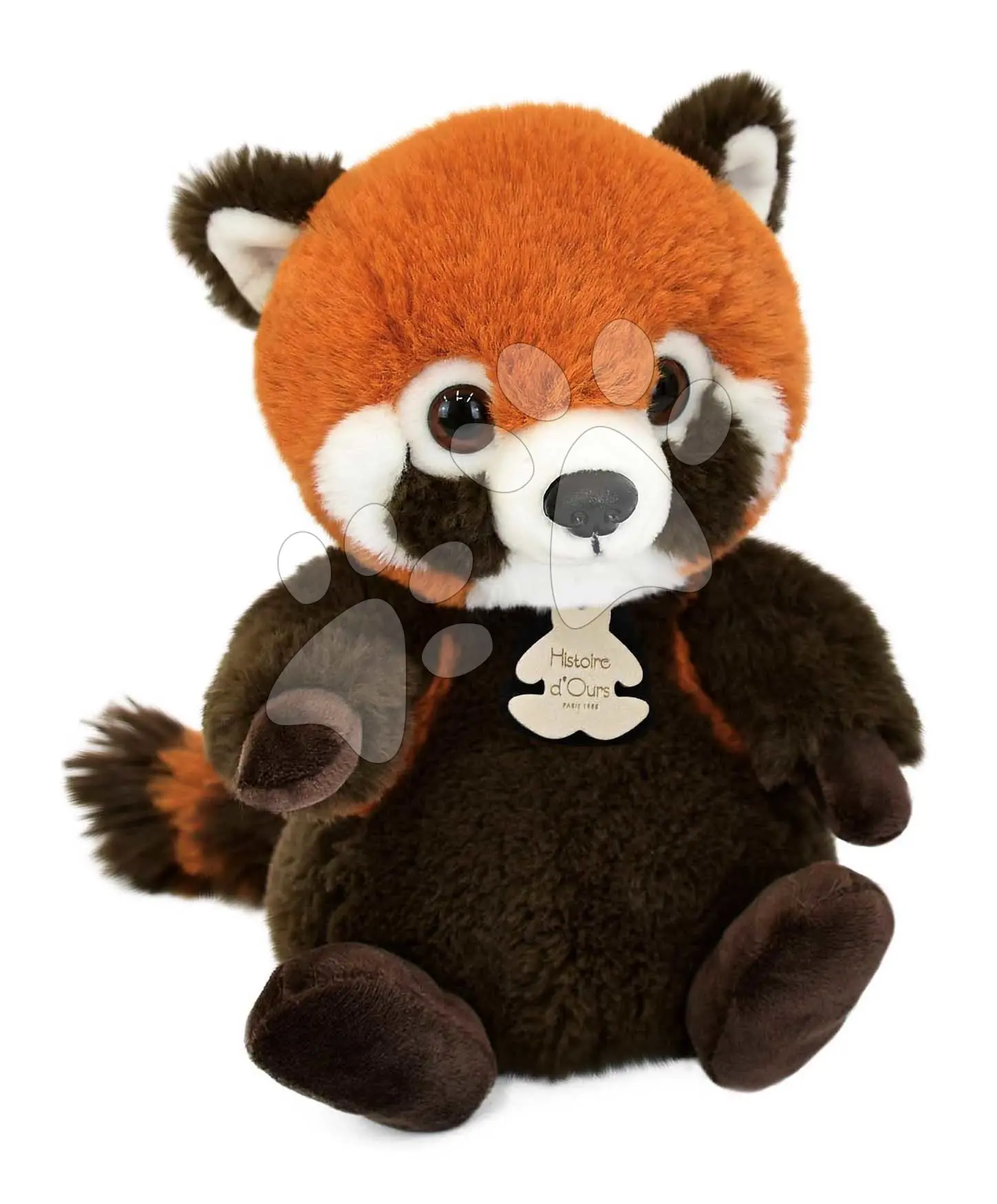 Plyšová panda červená The Little Companions Histoire d’ Ours hnědá 20 cm od 0 měsíců