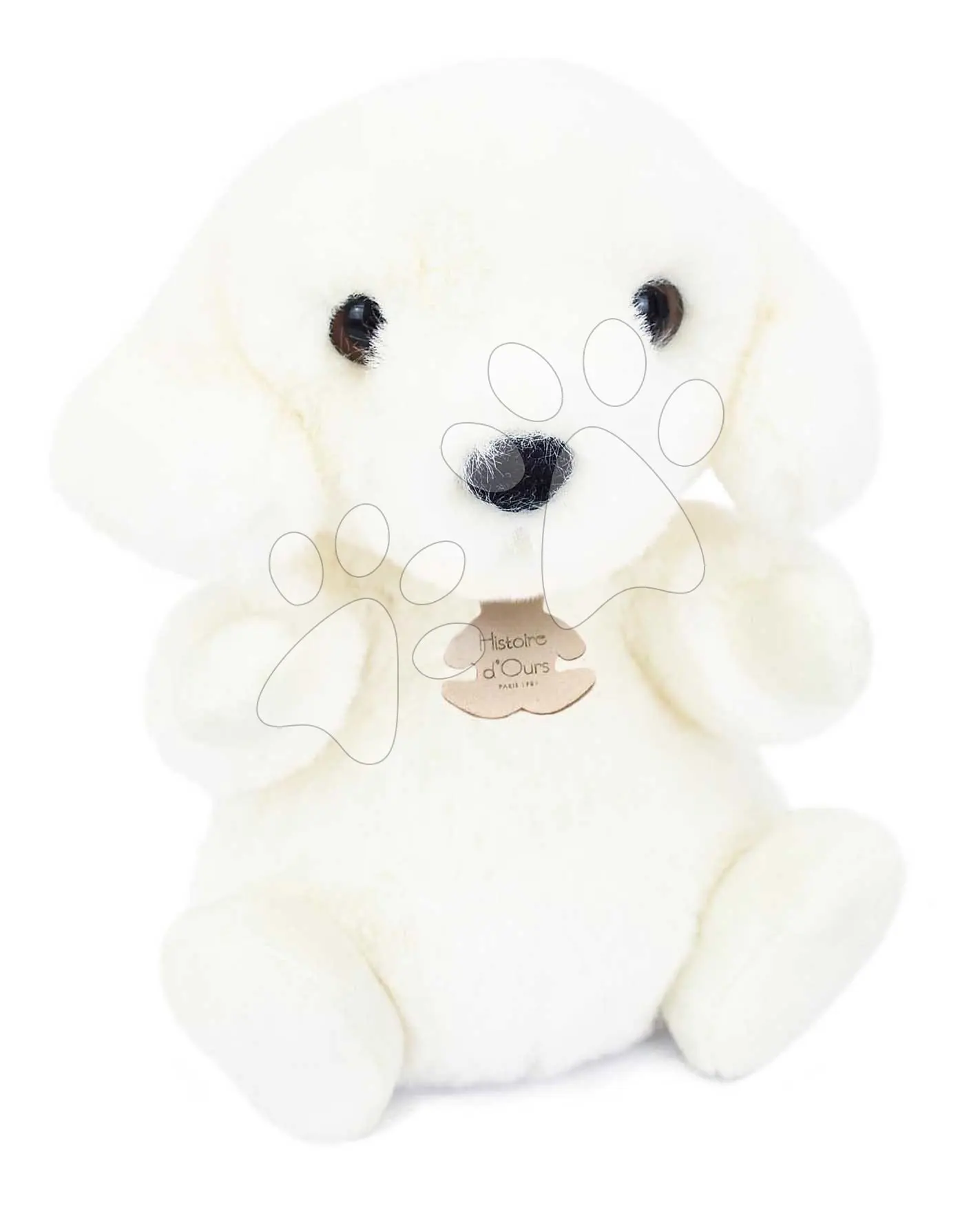 Plyšový pejsek The Little Companions Histoire d’ Ours bílý 20 cm od 0 měsíců
