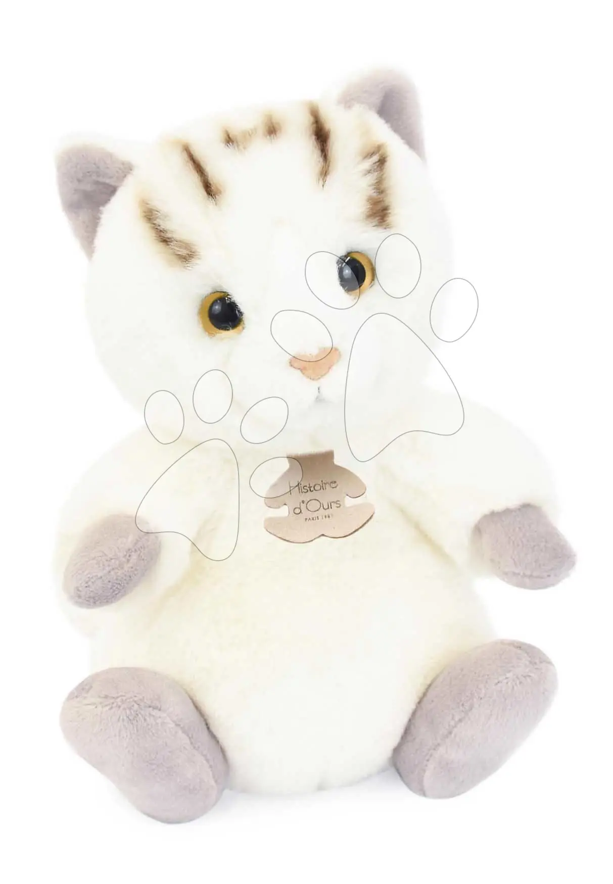 Plyšová kočička The Little Companions Histoire d’ Ours béžová 20 cm od 0 měsíců