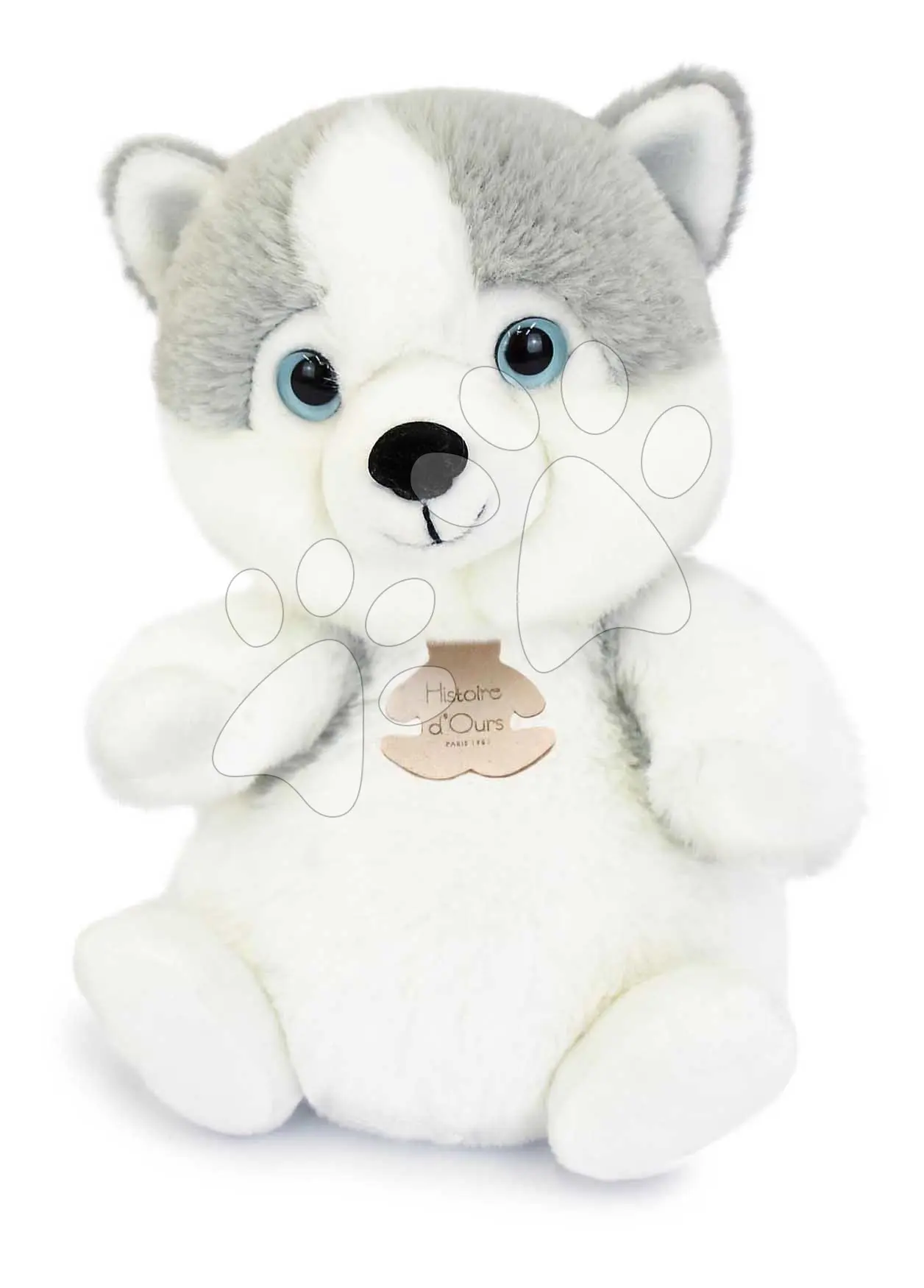 Plyšový pejsek Husky The Little Companions Histoire d’ Ours bílý 20 cm od 0 měsíců