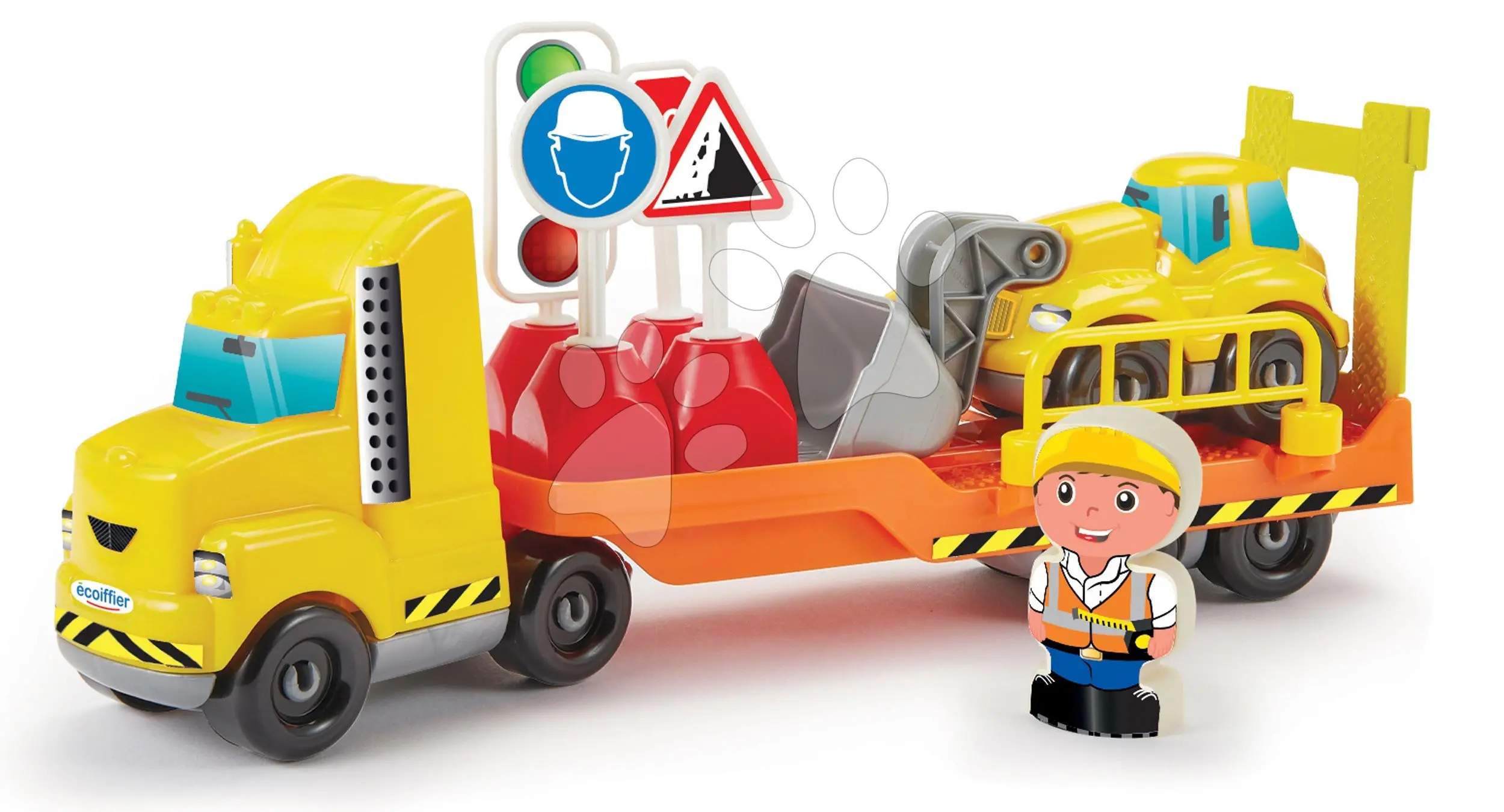 Abrick Stavební auto 32 cm s bagrem