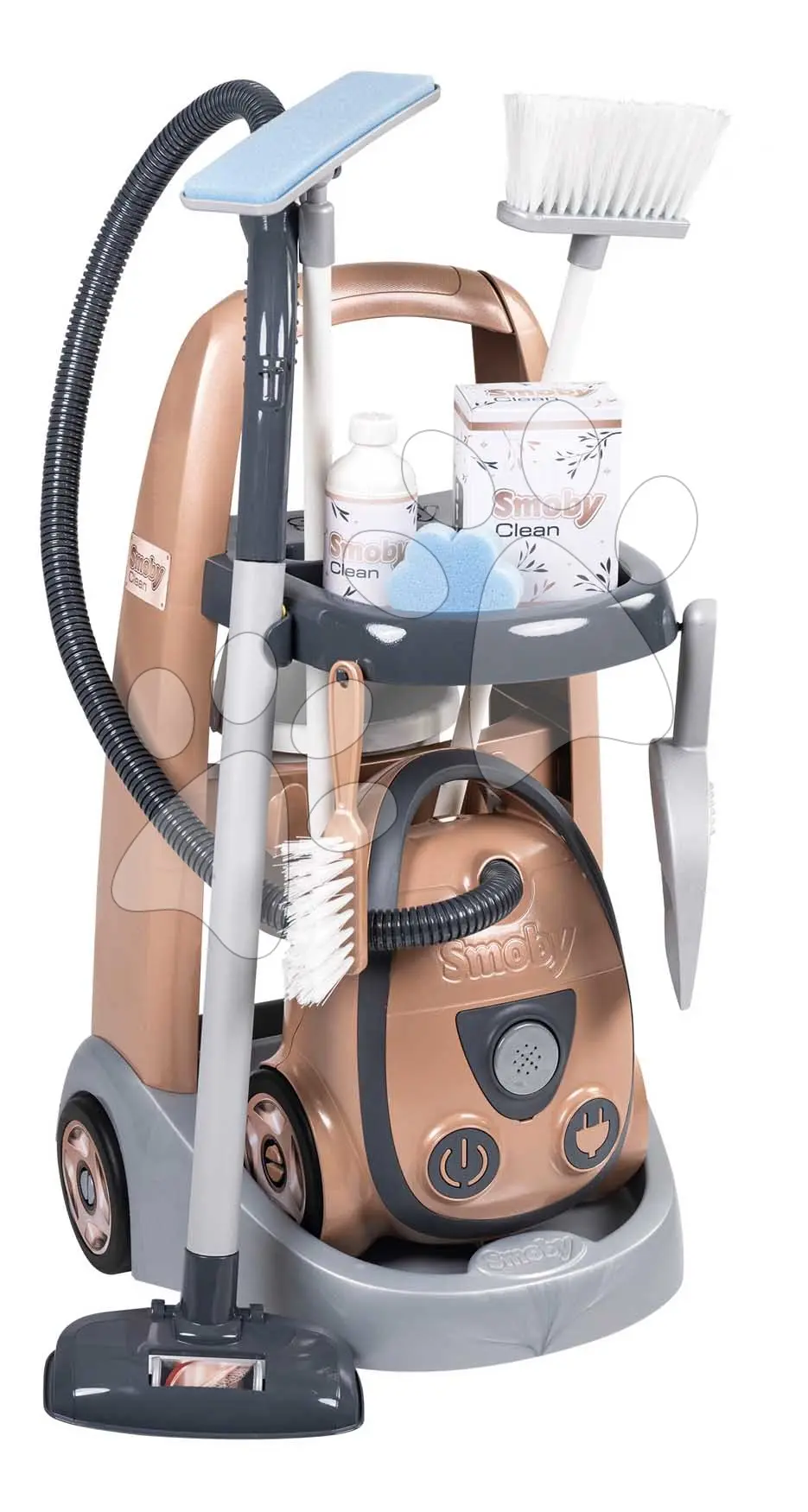 Smoby vozík pro malou uklízečku s vysavačem rowenta