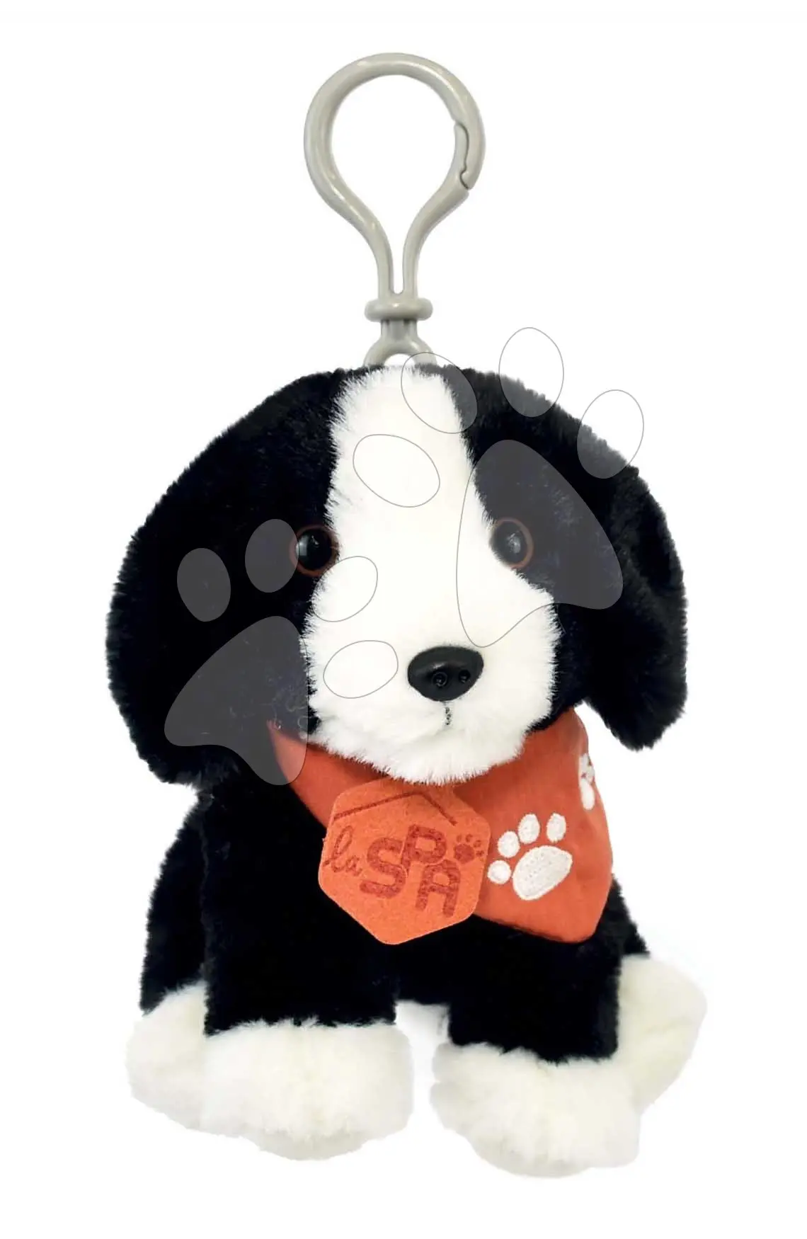 Plyšový pejsek klíčenka Welcome Home SPA Collection Histoire d’ Ours černobílý 13 cm od 0 měsíců