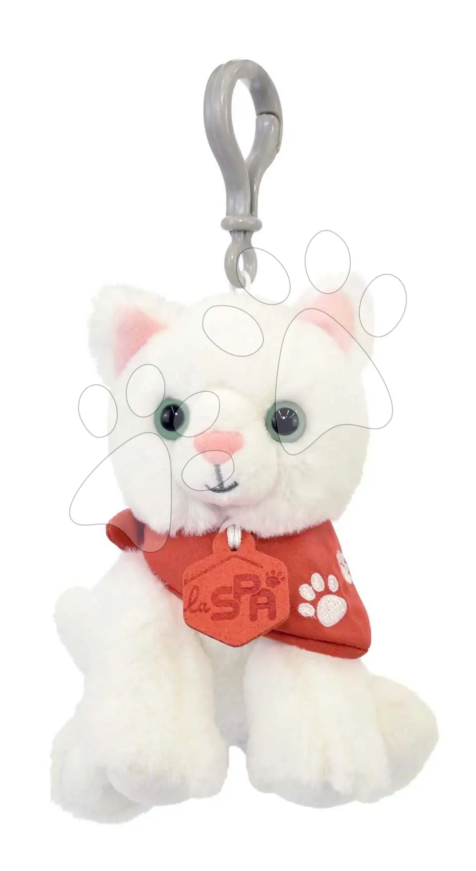 Plyšová kočička klíčenka Welcome Home SPA Collection Histoire d’ Ours bílá 13 cm od 0 měsíců