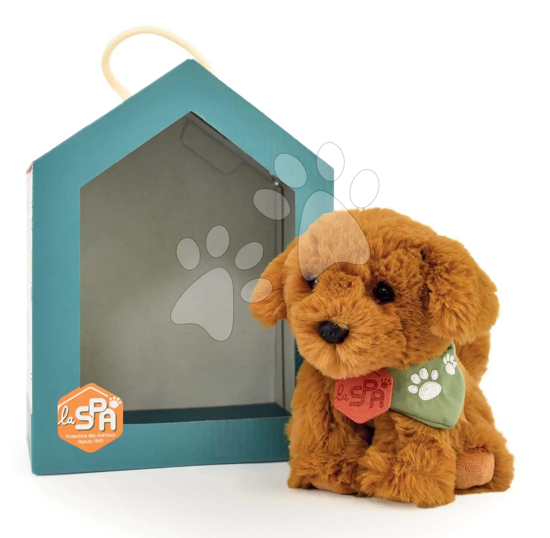 Plyšový pejsek Welcome Home SPA Collection Histoire d’Ours v dárkovém balení hnědý 16 cm od 0 měsíců