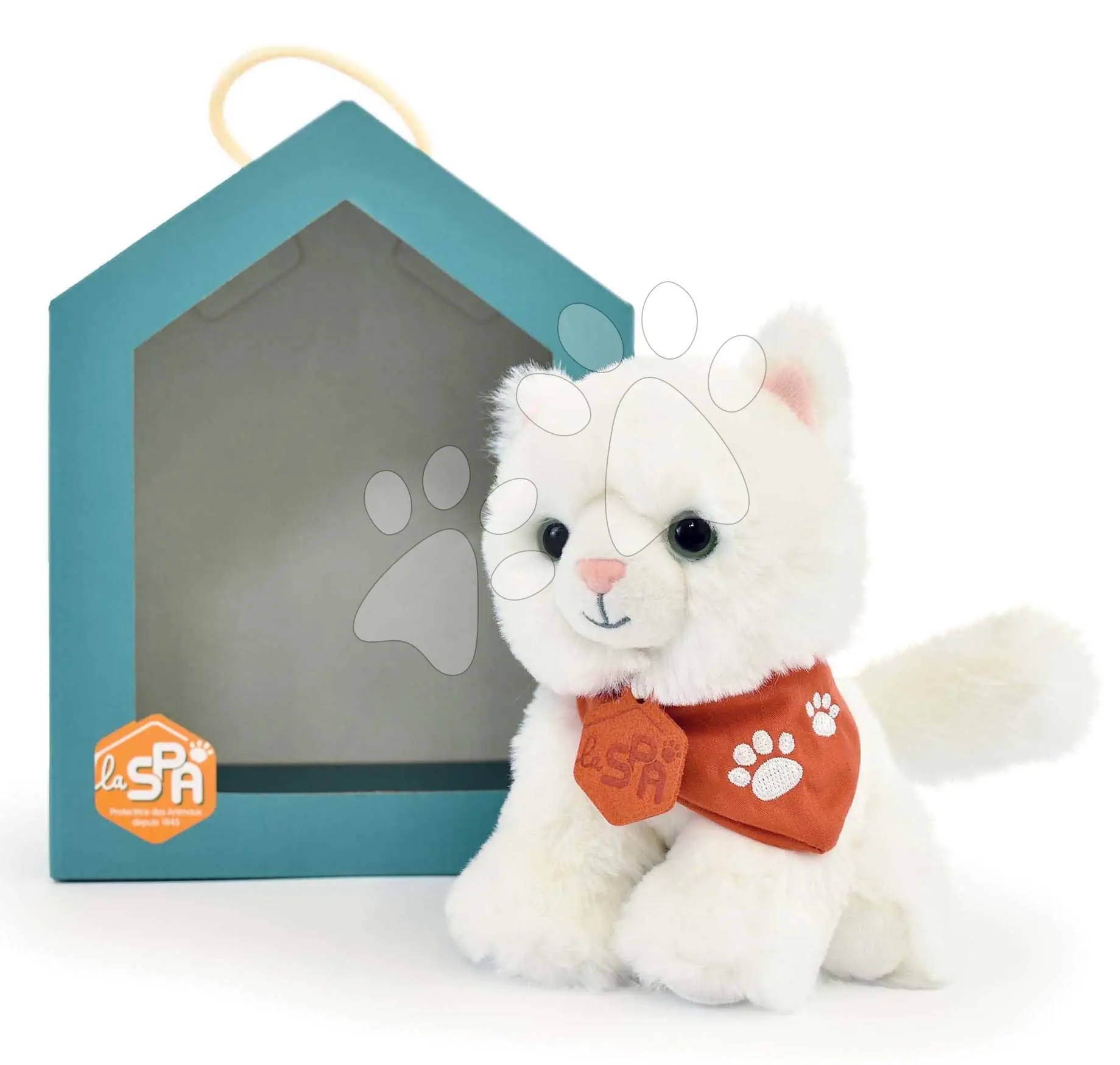 Plyšová kočička Welcome Home SPA Collection Histoire d’Ours v dárkovém balení bílá 16 cm od 0 měsíc