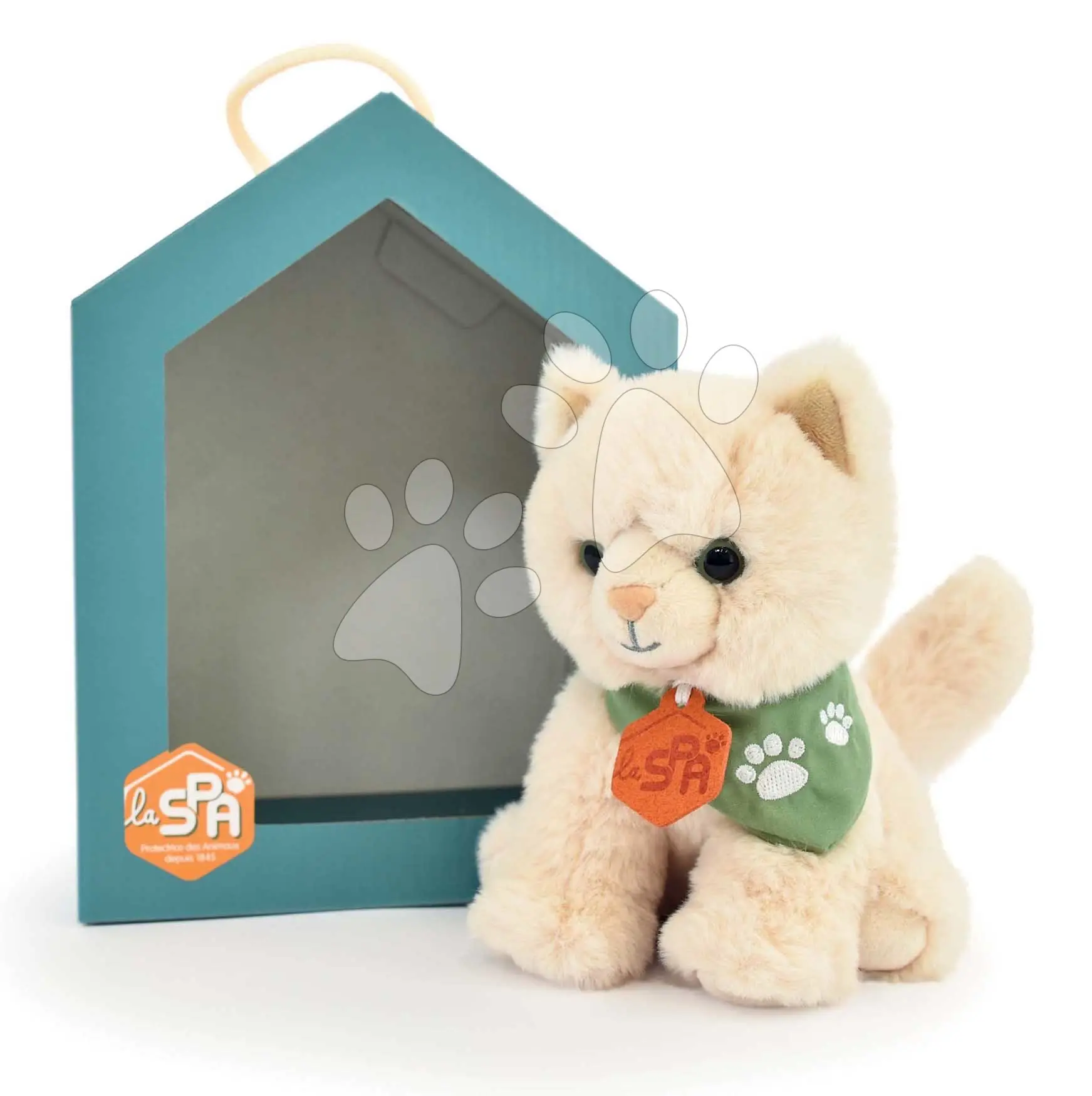 Plyšová kočička Welcome Home SPA Collection Histoire d’Ours v dárkovém balení béžová 16 cm od 0 měsíců