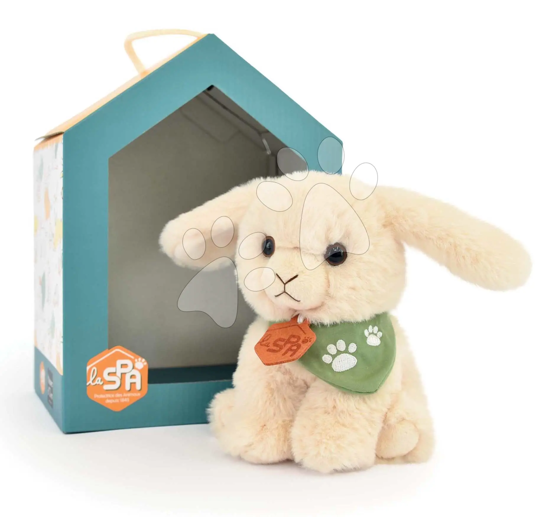 Plyšový zajíček Welcome Home SPA Collection Histoire d’ Ours v dárkovém balení béžový 16 cm od 0 měsíců