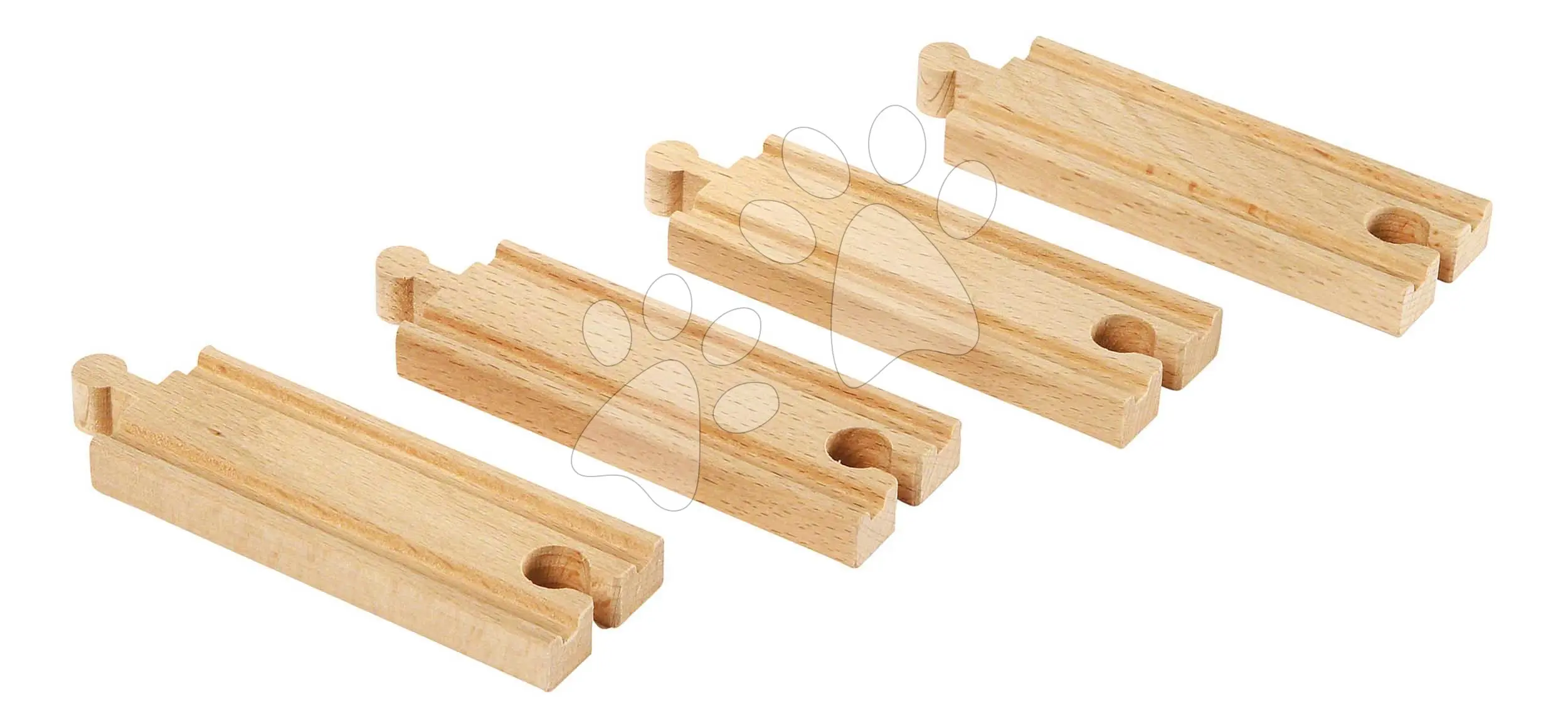 Náhradní díly pro vláčkodráhu Short Straight Tracks BRIO 4 krátké kolejnice délka 10,8 cm