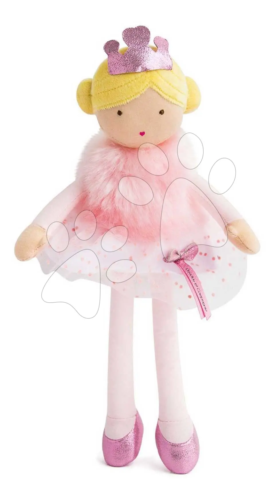 Panenka Orianne Little Precious Jolijou 30 cm v růžových šatech s korunkou z jemného textilu od 4 let