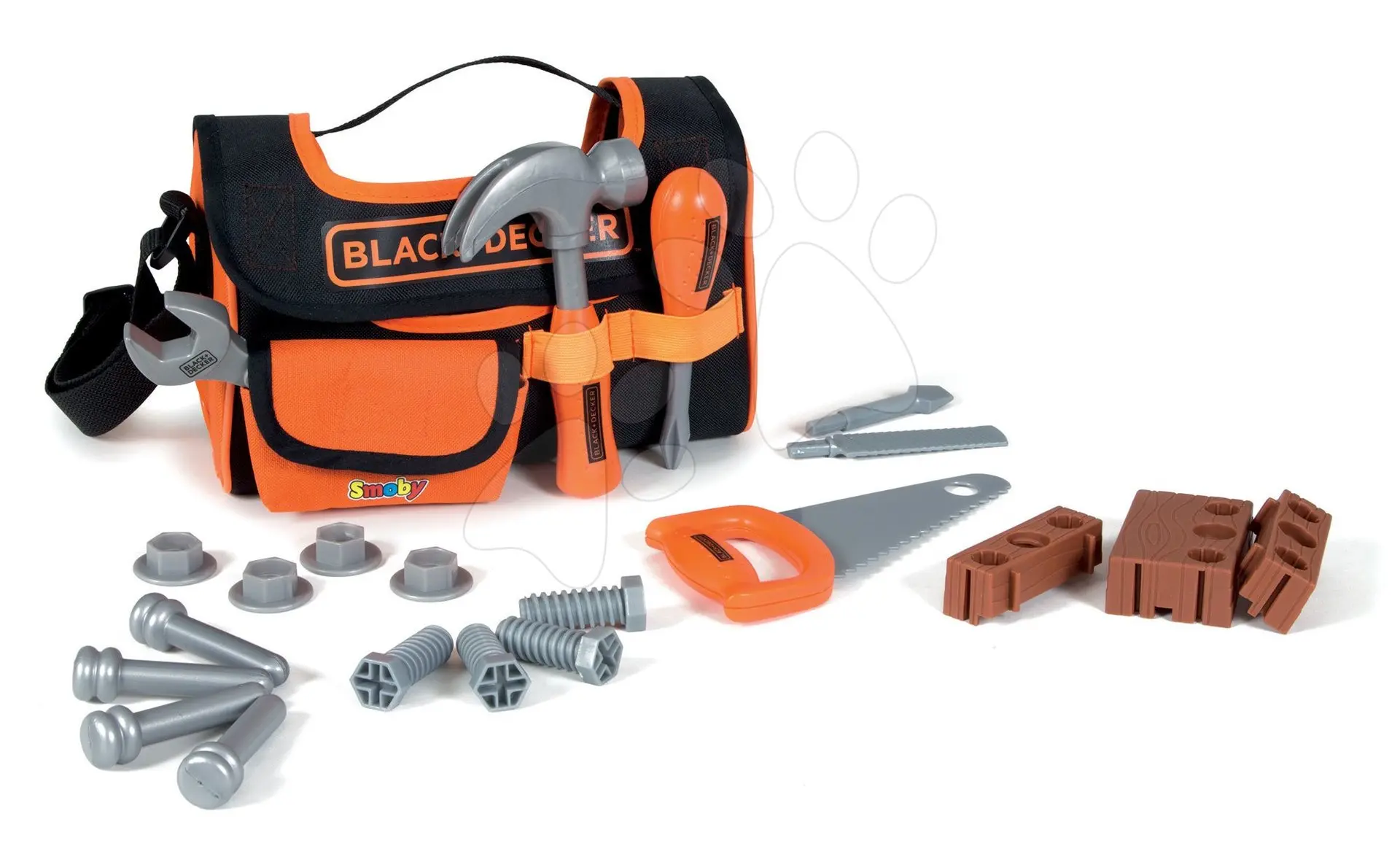 Brašna s pracovním nářadím Fabric Tool Case Black&Decker Smoby s 21 doplňky