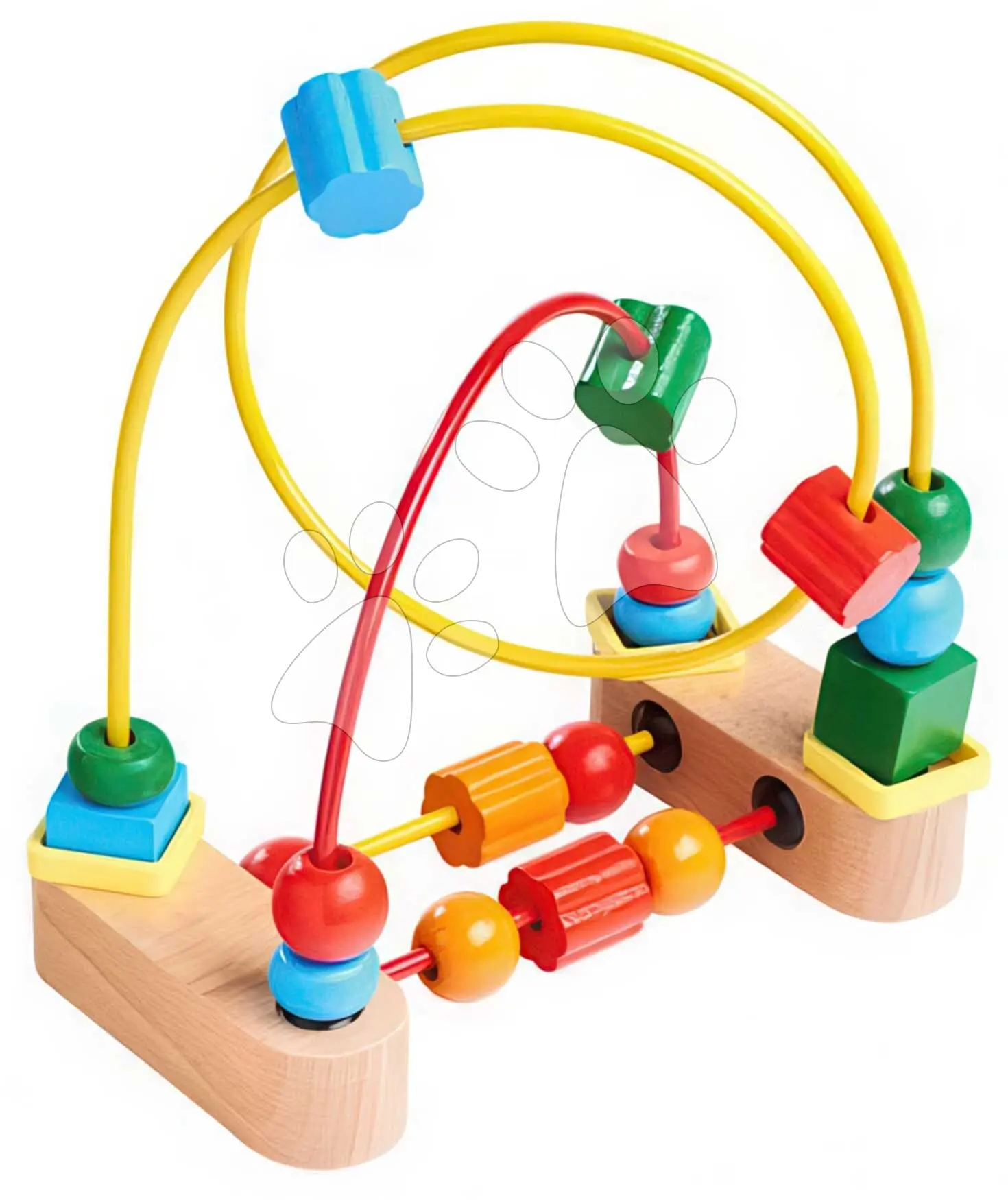 Dřevěný labyrint s korálky Bead Maze Eichhorn se 2 dráhami od 12 měsíců