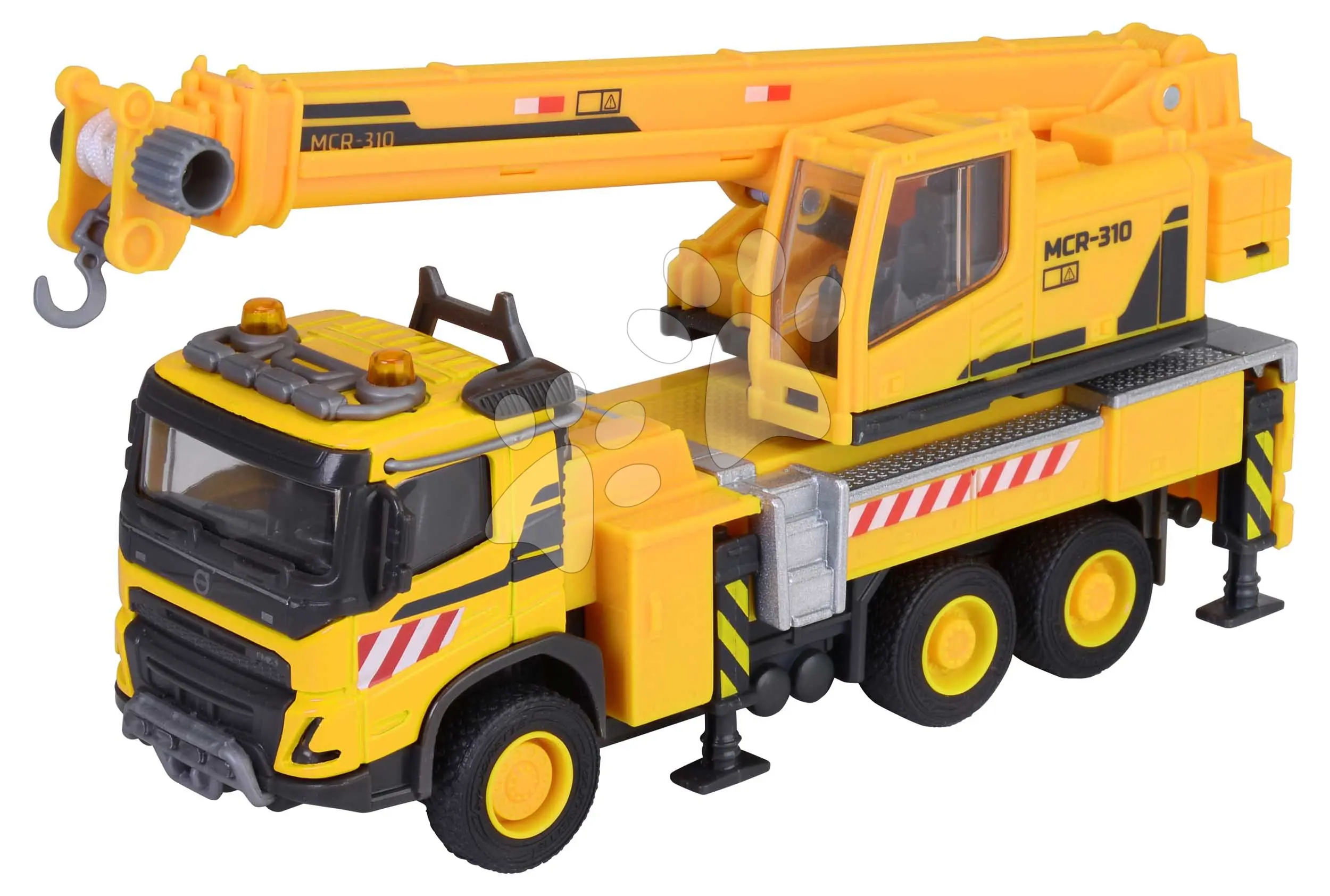 Autíčko stavební s jeřábem Volvo Truck Crane Majorette kovové délka 22 cm