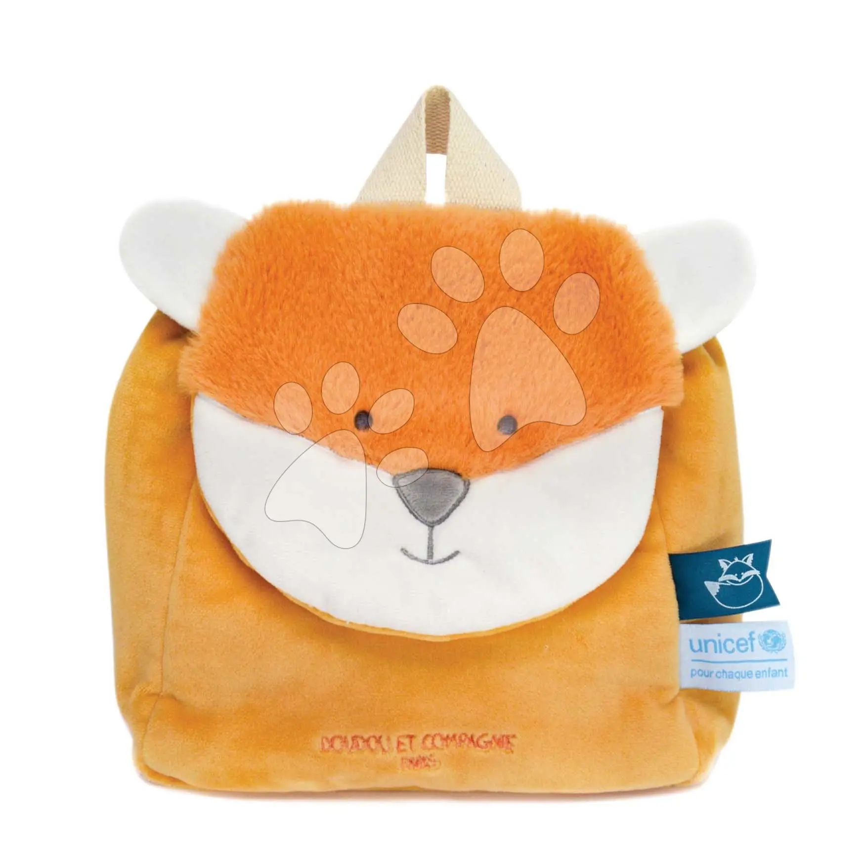 Plyšový batoh Fox Backpack Unicef ​​Collection Doudou et Compagnie oranžový od 18 měsíců