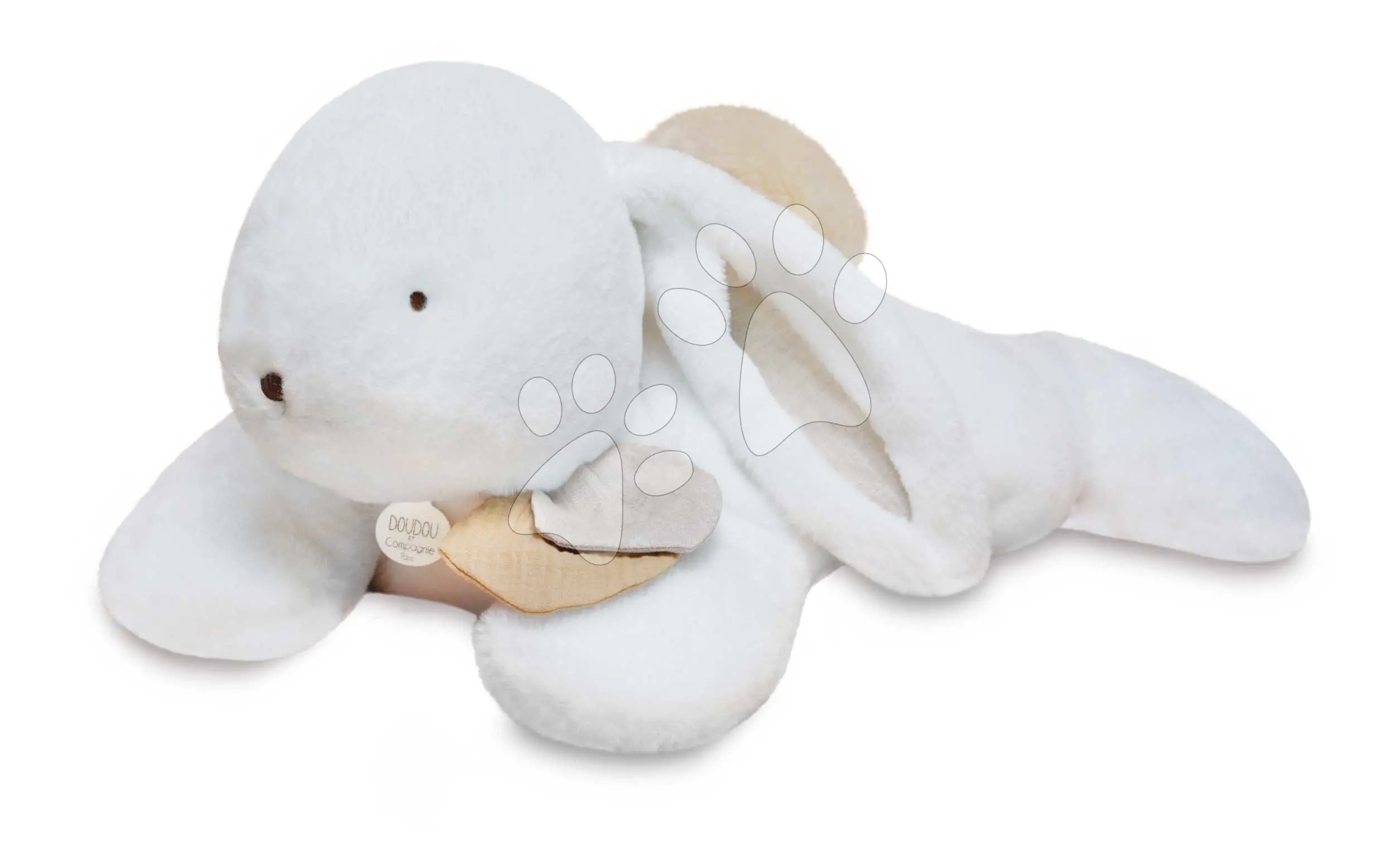 Plyšový zajíc Happy Wild Doudou et Compagnie bílý 80 cm od 0 měsíců