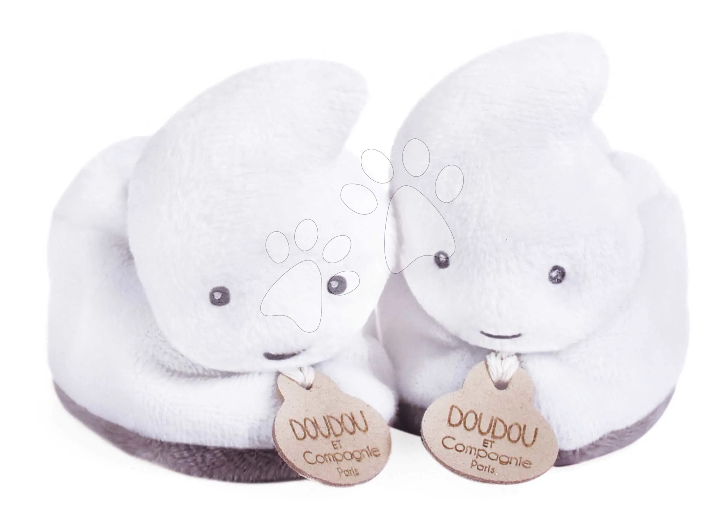 Bačkůrky pro miminko Duch Booties My First Halloween Doudou et Compagnie v dárkovém balení bílé od 0–6 měsíců