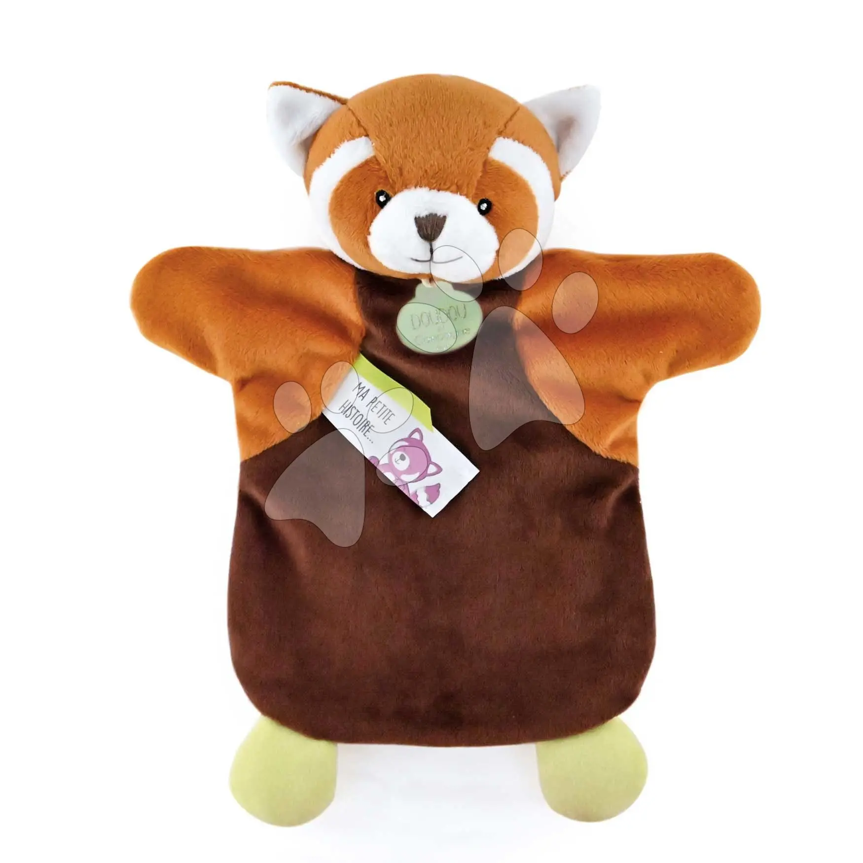 Doudou Plyšový maňásek panda červená 25 cm