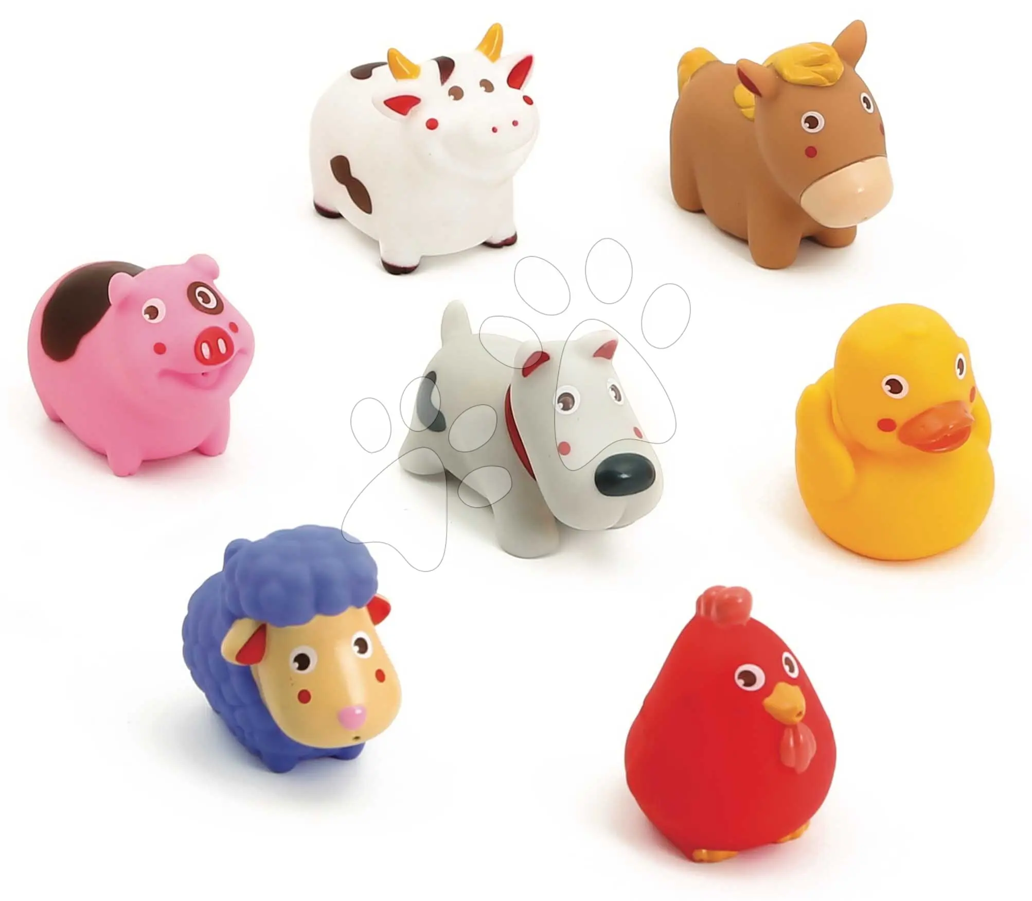 Hračky do vany Farma Farm Bath Toys Ludi stříkací 7 kusů od 10 měsíců