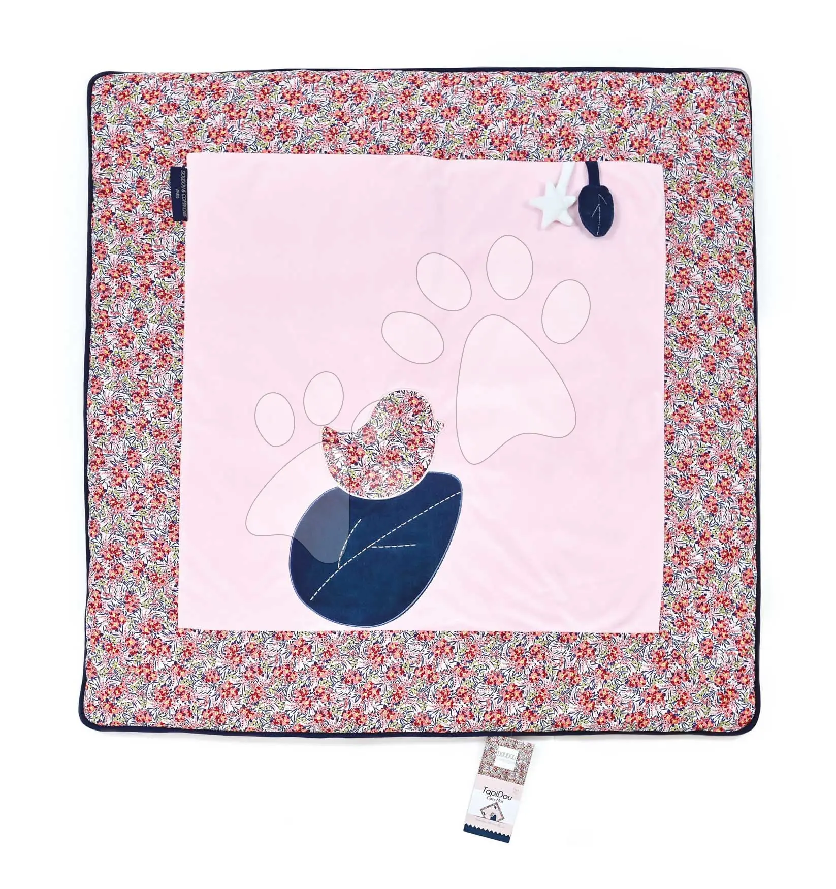 Textilní podložka na hraní Park Mat Deer Boh'aime Doudou et Compagnie růžová 100*100 cm od 0 měsíců