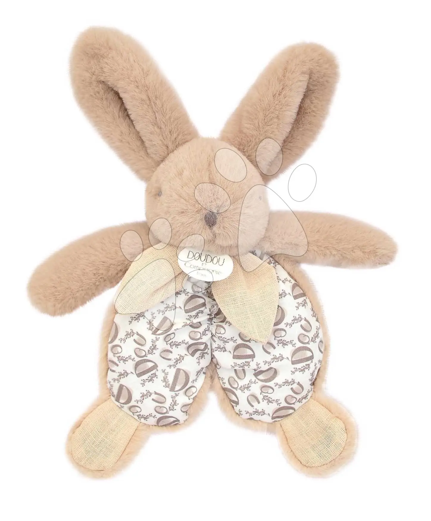 Plyšový zajíček na mazlení Bunny Comforter Sand Beige Doudou et Compagnie v dárkovém balení béžový 18 cm od 0 měsíců