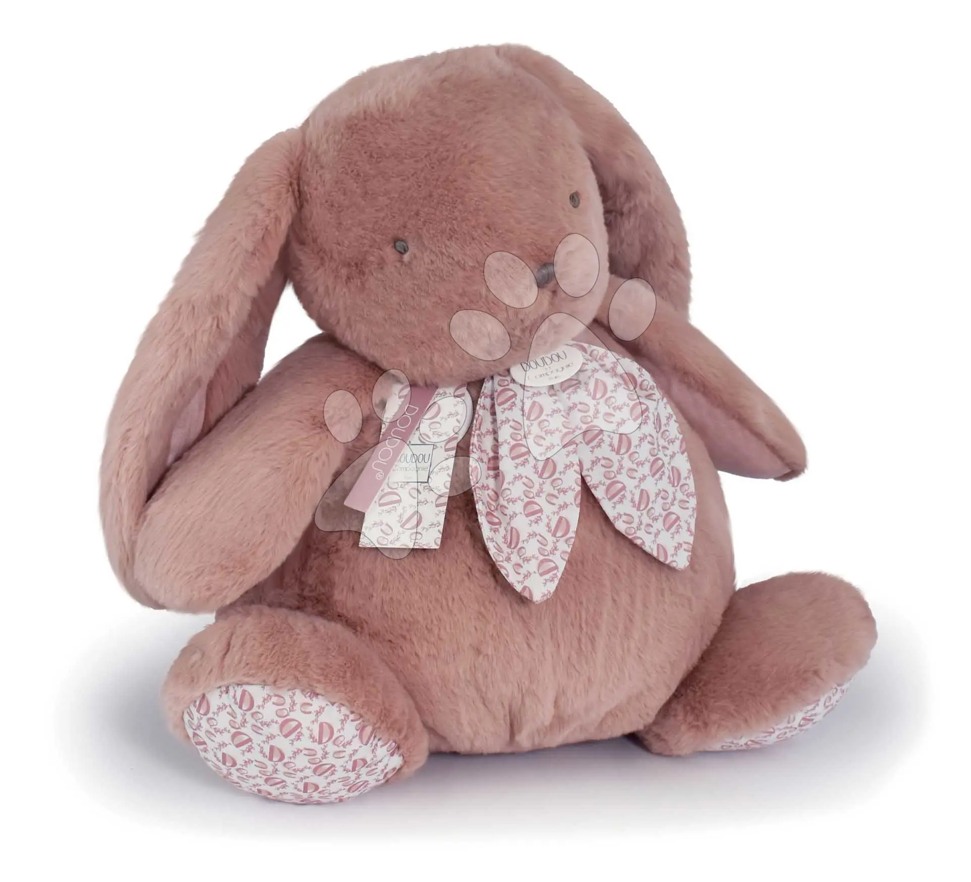 Plyšový zajíc Giant Bunny Pink Doudou et Compagnie růžový 42 cm od 0 měsíců